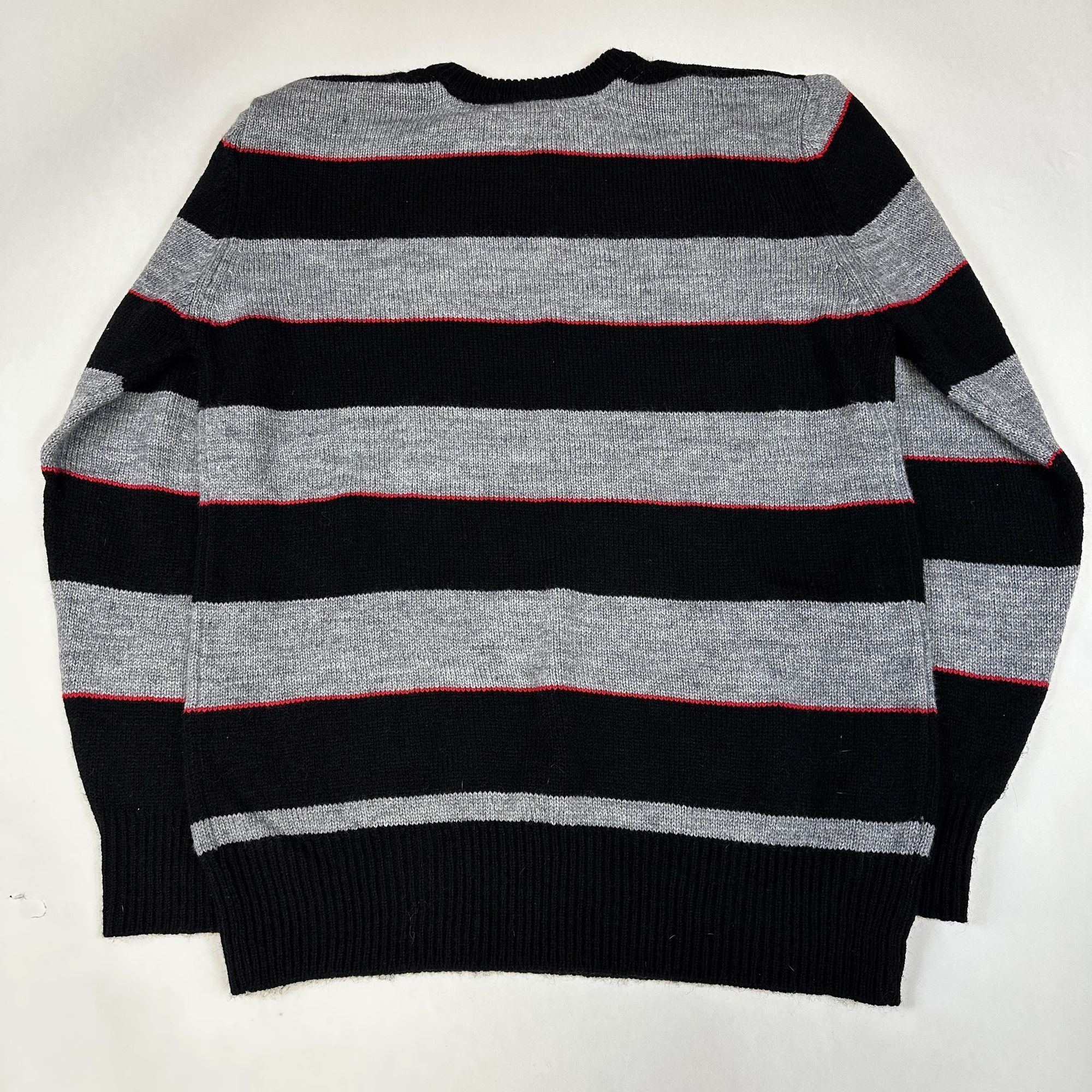 Billabong Billabong Mens Striped Sweater Crewneck Black/Grey/Red Wool Size US L / EU 52-54 / 3 - 2 Thumbnail