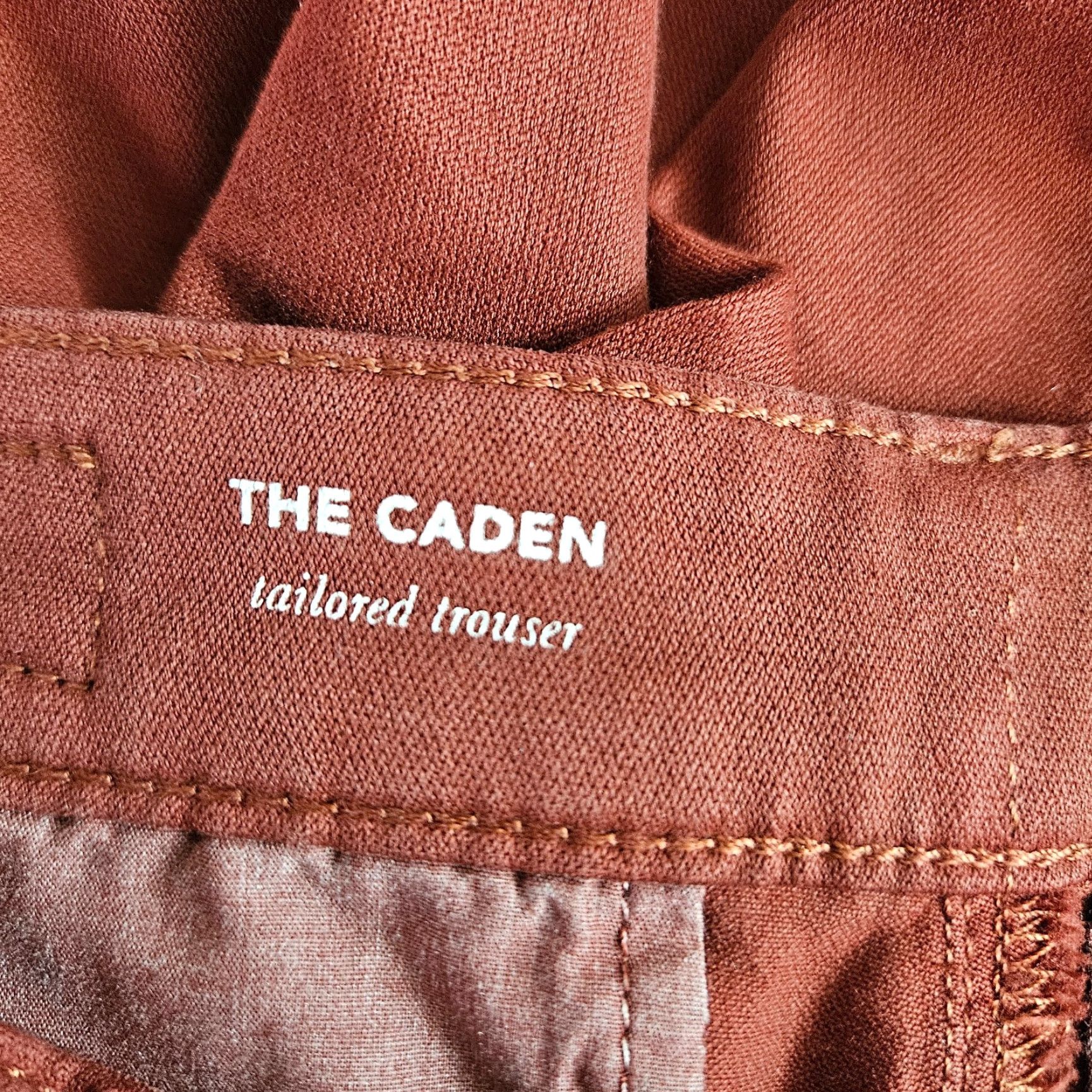 Rusty AG Adriano Goldschmied Caden Tailored Trouser Womens 27 Rust Red Mid Rise Pants Cropped Inseam 26.5"} Size 27" / US 4 / IT 40 - 7 Thumbnail