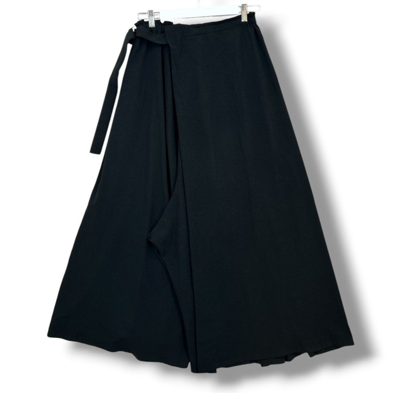 Yohji Yamamoto Yohji Yamamoto - Ta/TUXEDO DE CHINE WRAP SKIRT Wide PANTS Size 26" / US 2 / IT 38 - 4 Thumbnail