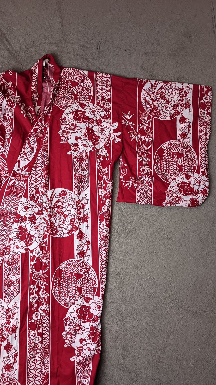 20471120 Rare🔥 Vintage Kimono Lotus Printed made in Japan Size US M / EU 48-50 / 2 - 2 Thumbnail
