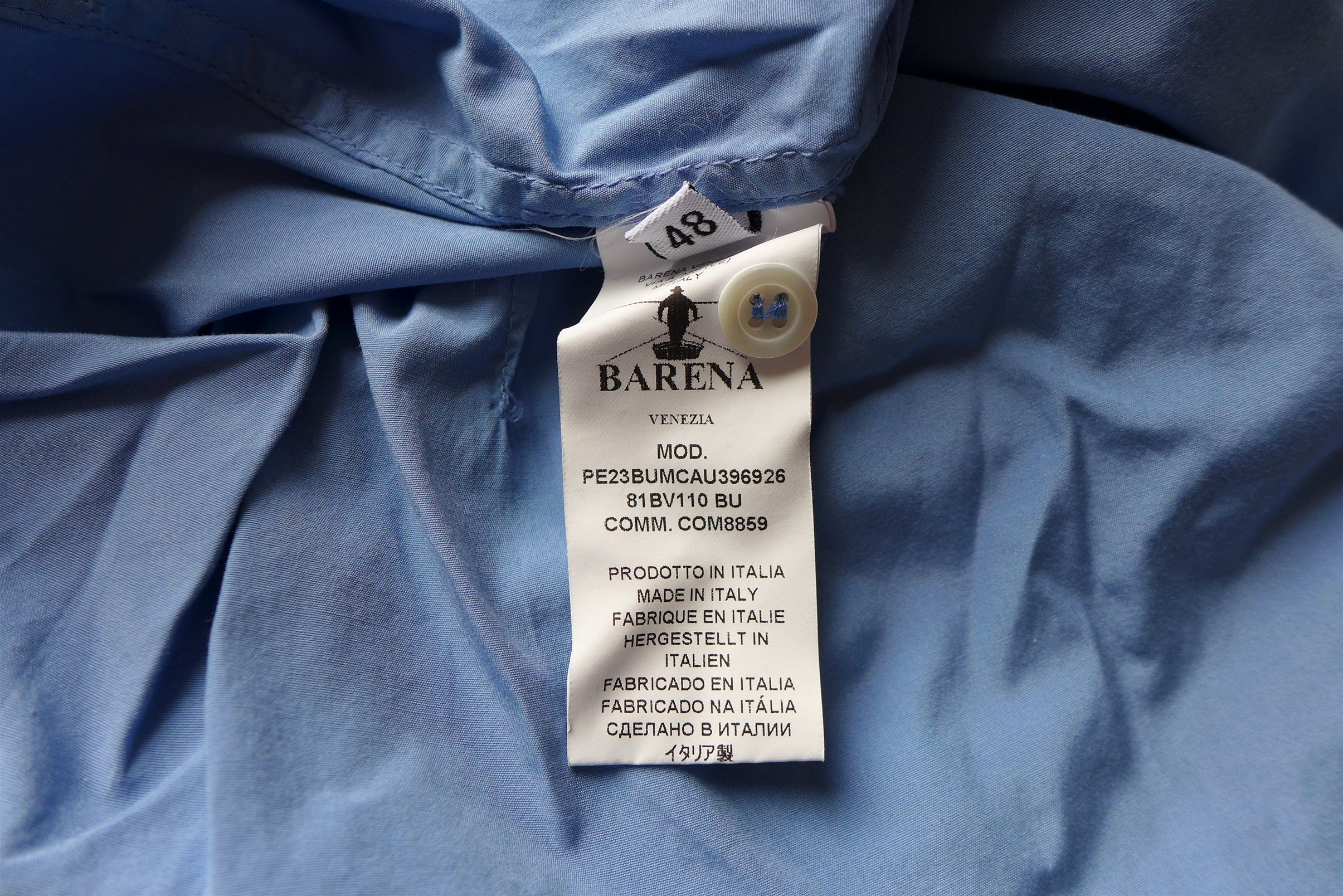 Barena Barena Coppi Supio Shirt -- Sky Blue Cotton Size US M / EU 48-50 / 2 - 16 Thumbnail