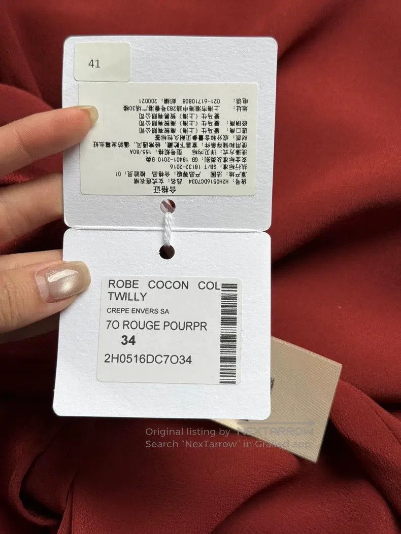 Hermes Hermes Burgundy dress Size XXS / US 00 / IT 34 - 4 Thumbnail