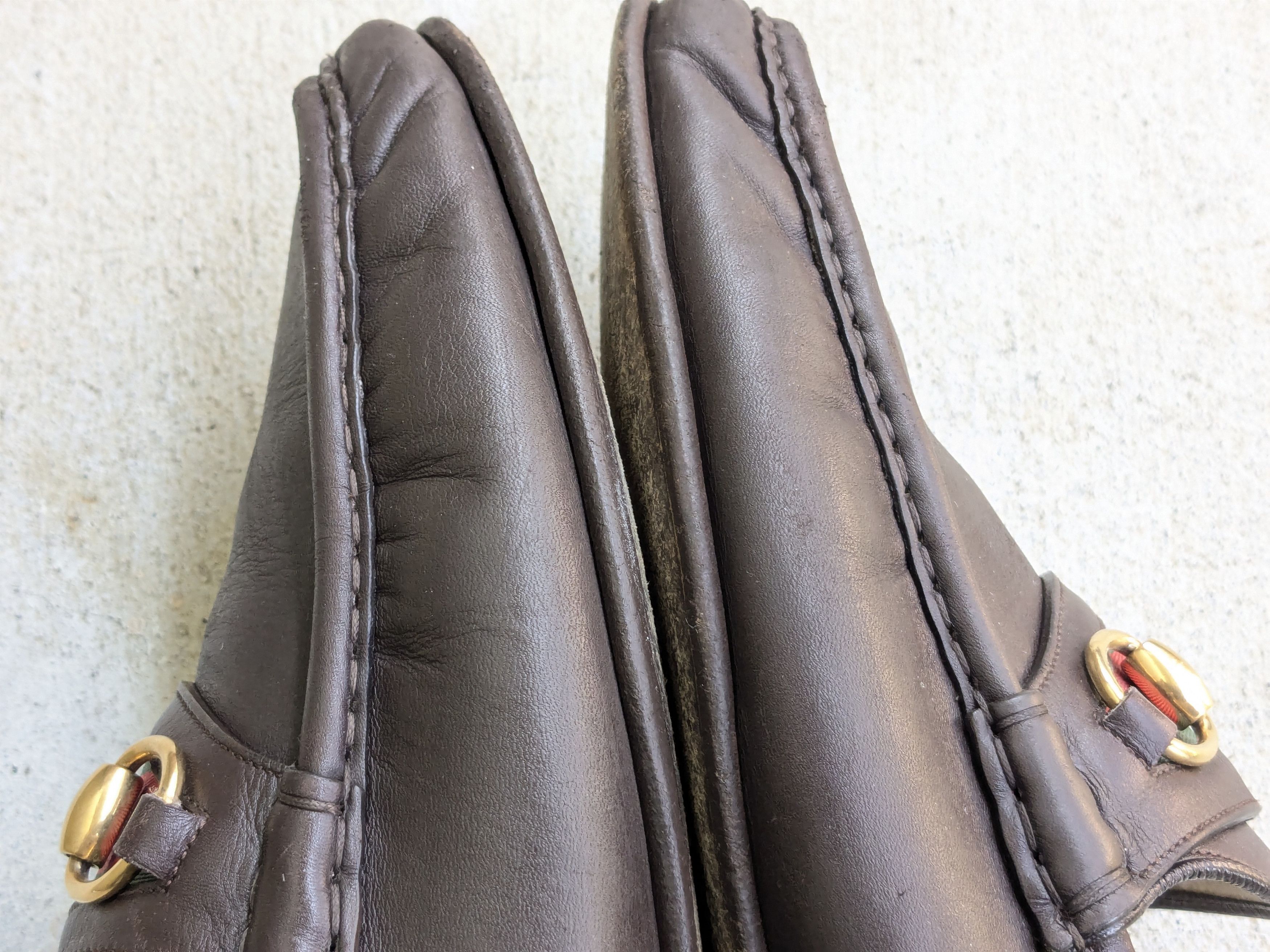 Gucci Gucci Horsebit Loafers Brown Leather 11.5 Rubber Leather Size US 11.5 / EU 44-45 - 8 Thumbnail