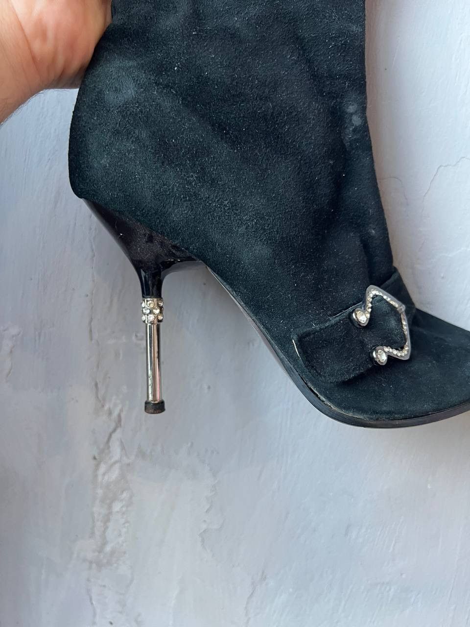 Gucci 1960/70 GUCCI MADE IN ITALY BLACK SUEDE BOOTS HEELS SIZE 38 Size US 8 / IT 38 - 6 Thumbnail