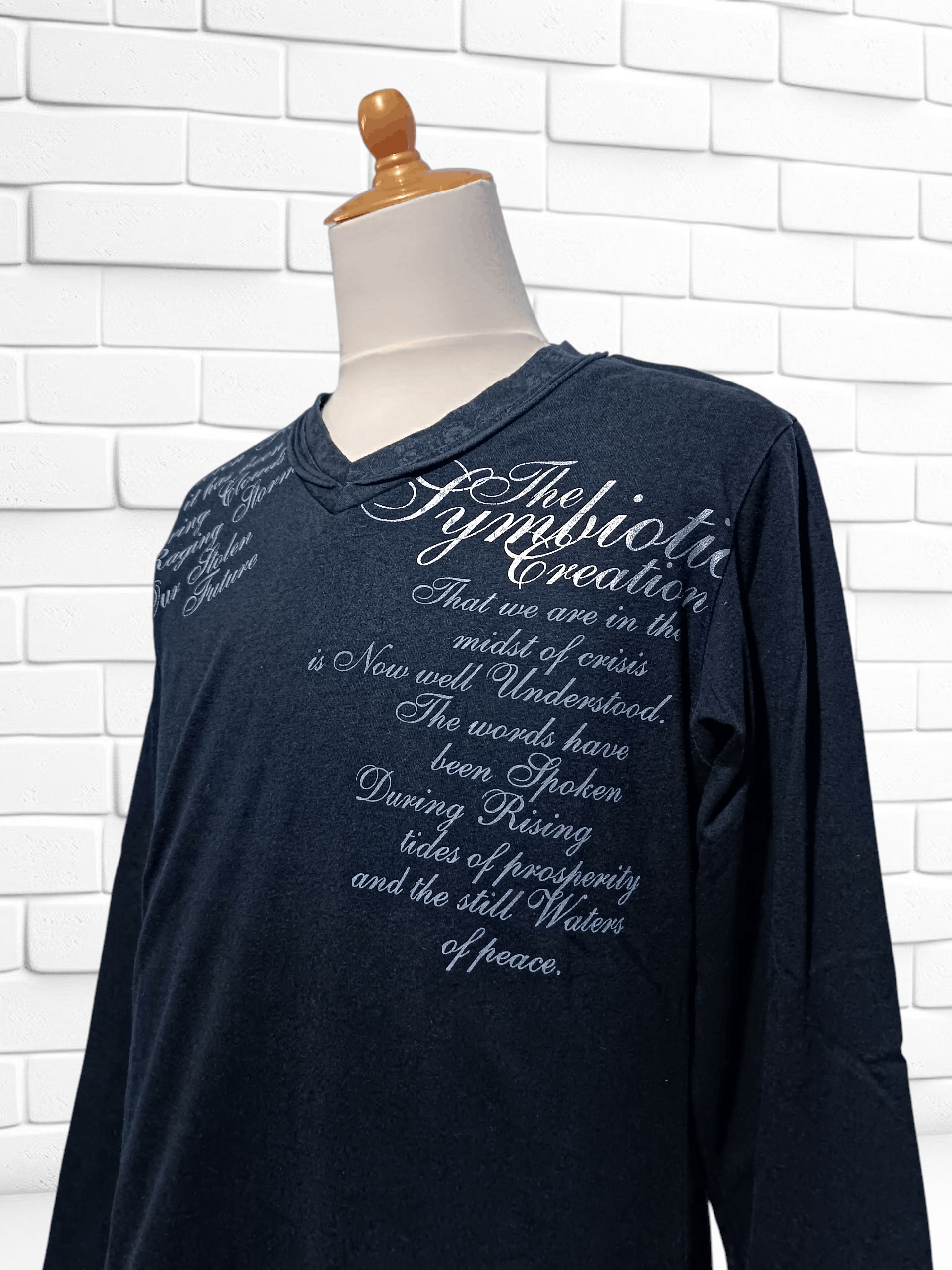 Japanese Brand Japanese Brand Double Layer Poem Tee Style Gothic Grunge Size US M / EU 48-50 / 2 - 3 Thumbnail