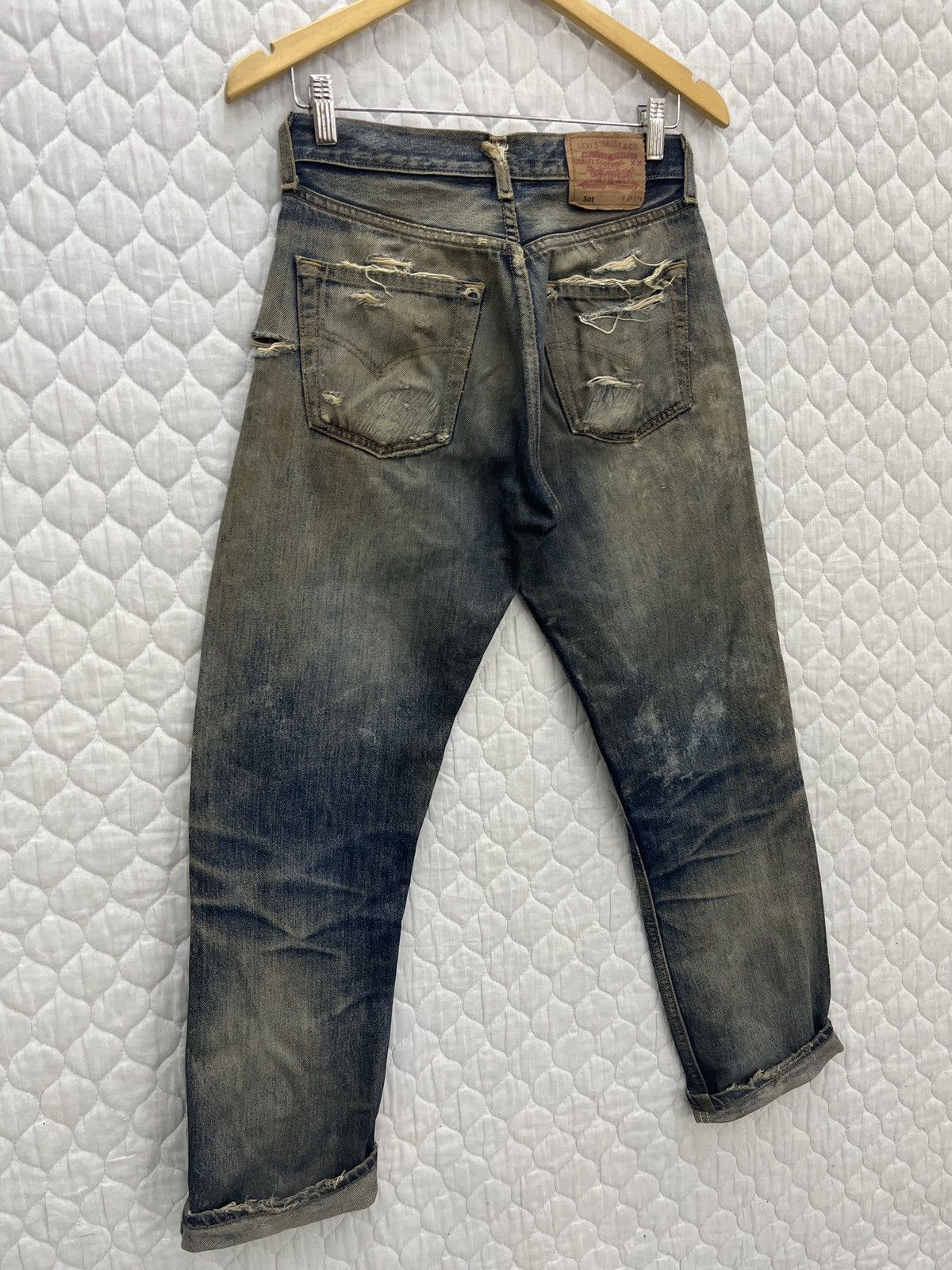 Levi's 🔥🔥🔥RARE VTG LEVIS DISTRESSED DENIM Size US 28 / EU 44 - 8 Thumbnail