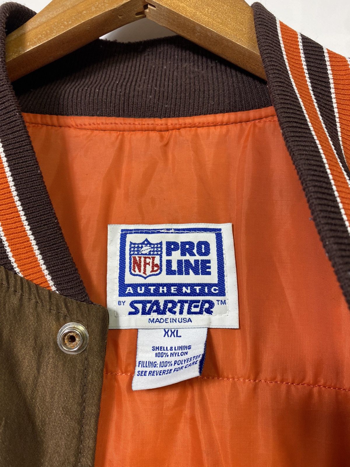 Pro Line × Starter × Vintage Vintage 90s Cleveland Browns Starter Satin Bomber Jacket Size US XXL / EU 58 / 5 - 12 Thumbnail