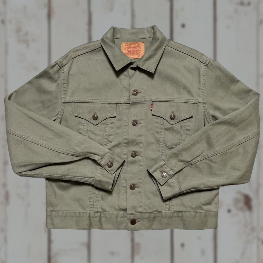 Levi's VINTAGE Levi's 941B Trucker Jacket M USA Pique Green 60s 90s LVC Workwear Ranch Western USA Mens/Womens Unisex Adults Jacket Size US M / EU 48-50 / 2 - 1 Thumbnail