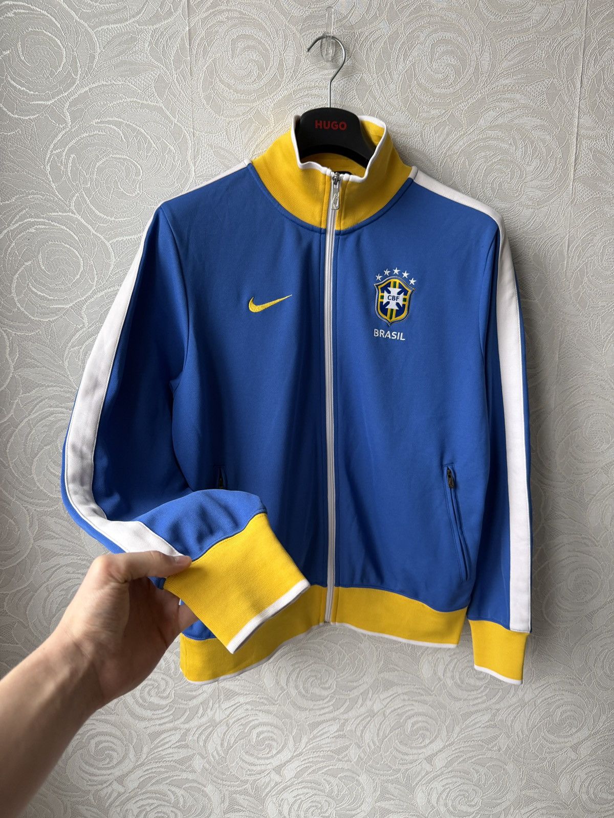 Nike Nike BRAZIL 2010 Away World Cup Jacket Track Top Training Size US L / EU 52-54 / 3 - 2 Thumbnail