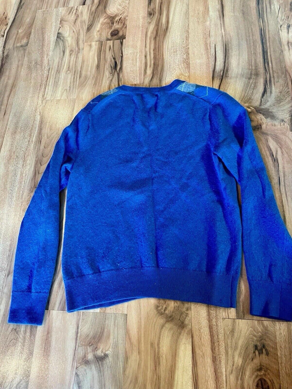 Banana Republic Banana Republic Men's sz S Gray Blue Argyle Sweater (A1) Size US S / EU 44-46 / 1 - 5 Thumbnail