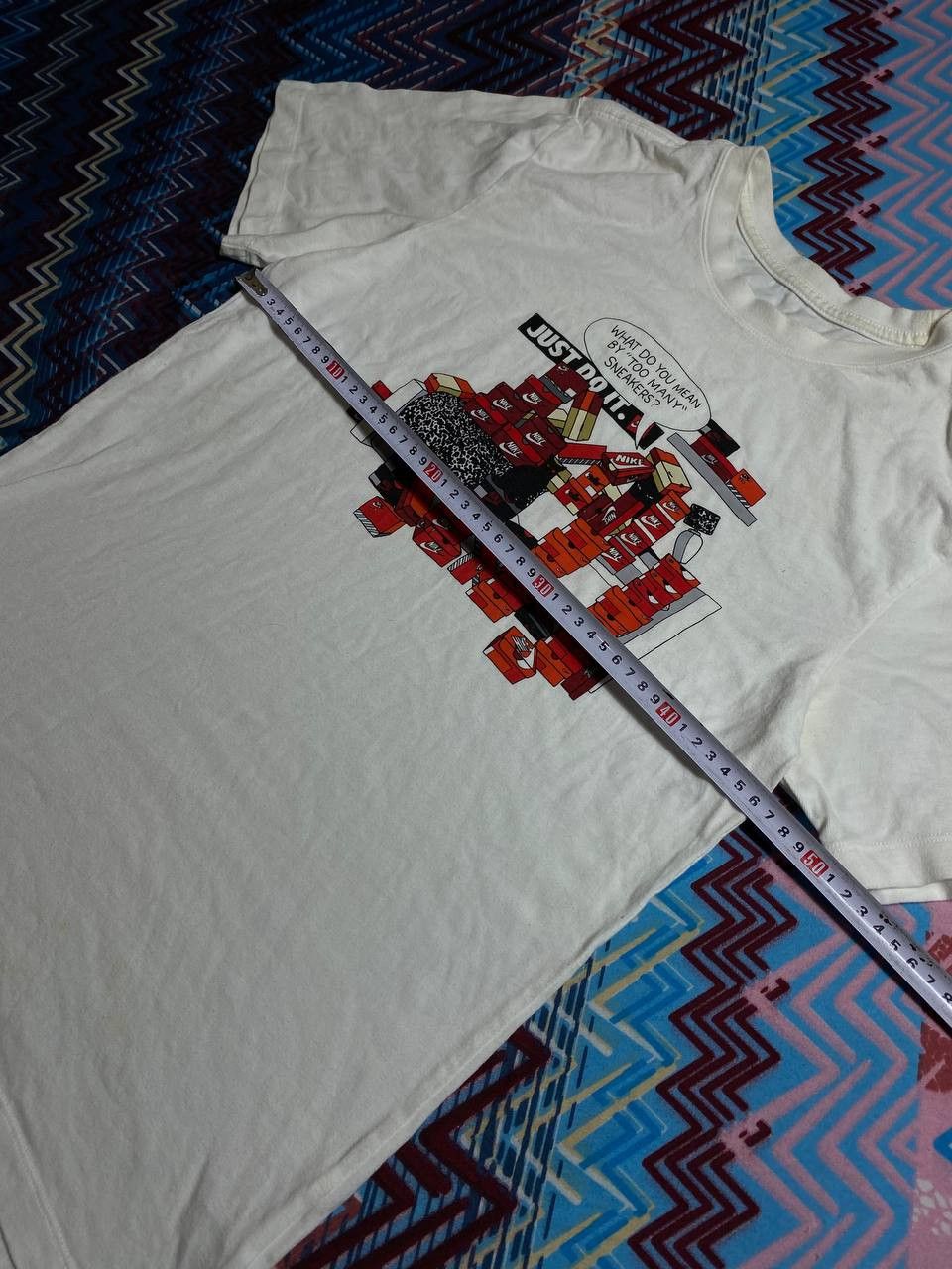 Nike × Vintage Vintage 80s Nike swoosh graphic ringer t shirt Size US S / EU 44-46 / 1 - 8 Thumbnail
