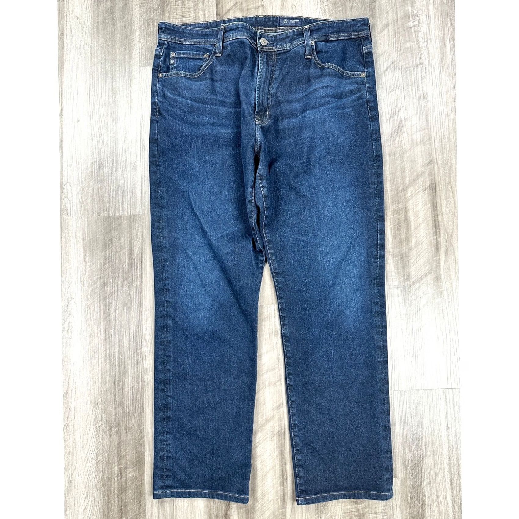 Vintage AG Adriano Goldschmied Everett Slim Straight Jeans Men 38x32 Blue Size US 38 / EU 54 - 3 Thumbnail