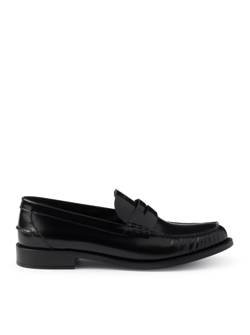 Prada BRUSHED LEATHER LOAFERS Size US 7 / IT 37 - 1 Thumbnail