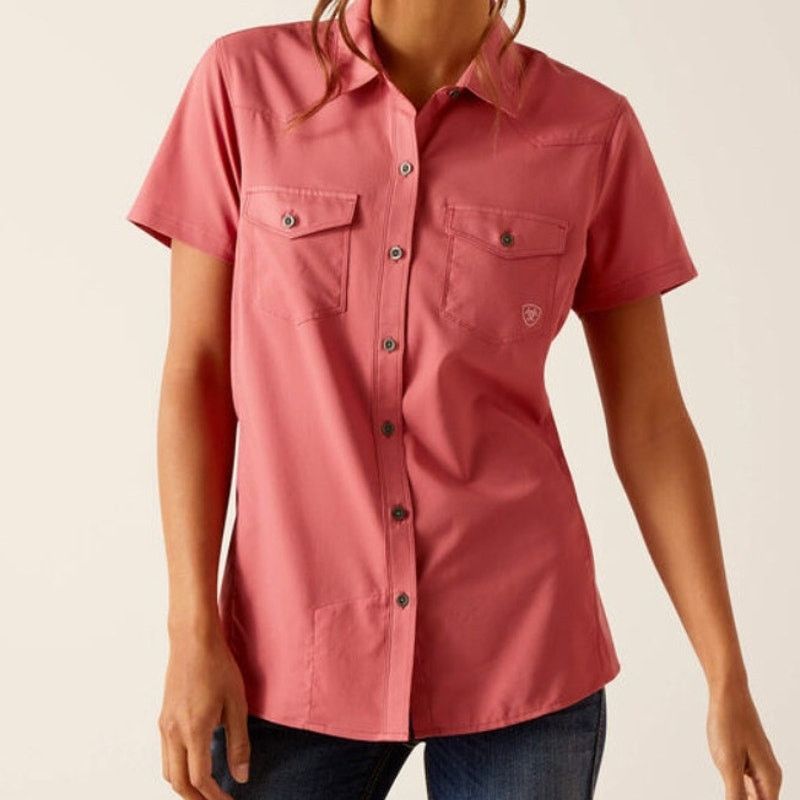 Ariat AriatTEK Short Sleeve Button Shirt Coral VentTEK Performance Size XL / US 12-14 / IT 48-50 - 1 Thumbnail