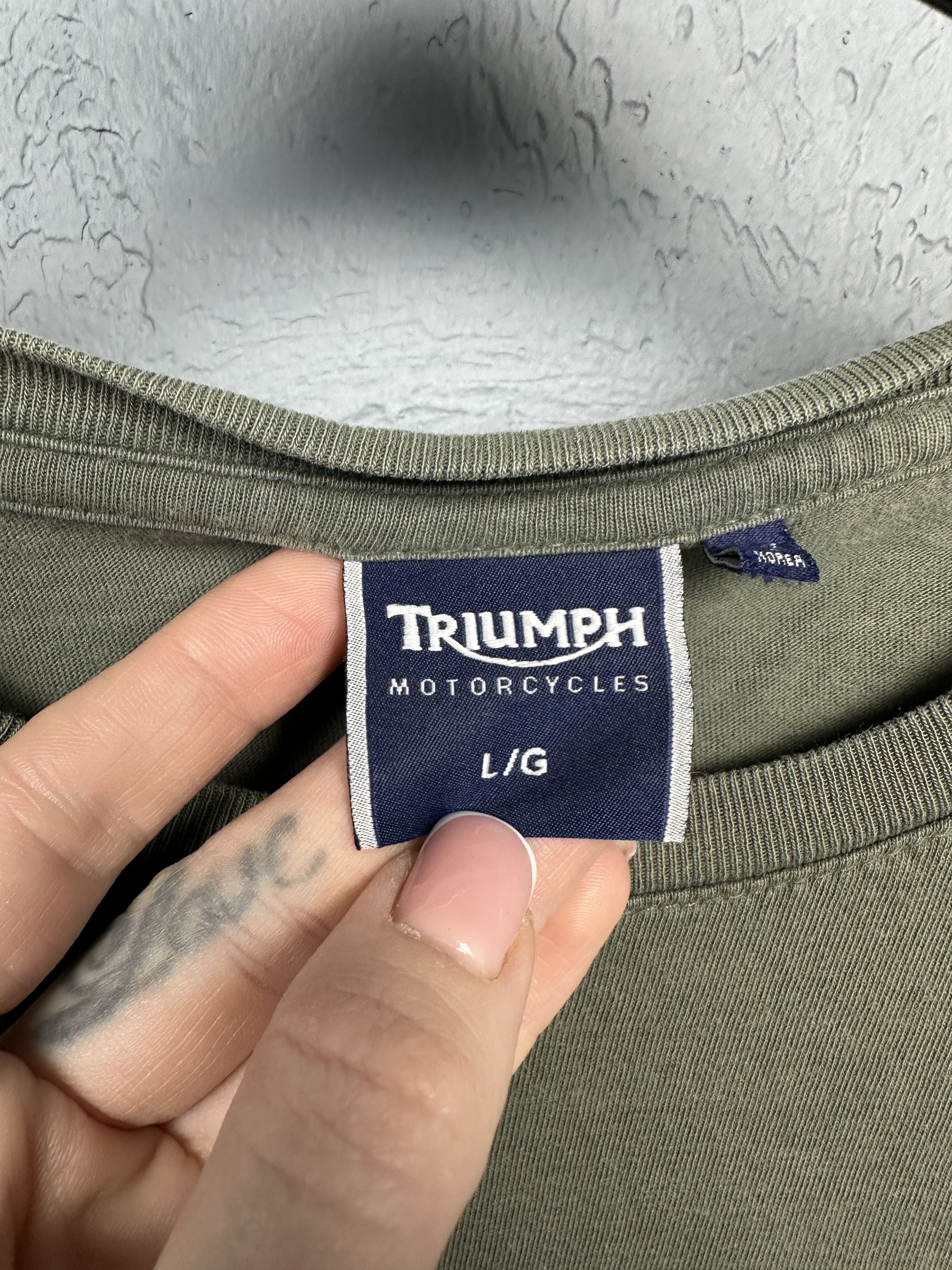 Vintage Triumph Motorcycles Mens T-Shirt Size US L / EU 52-54 / 3 - 6 Thumbnail