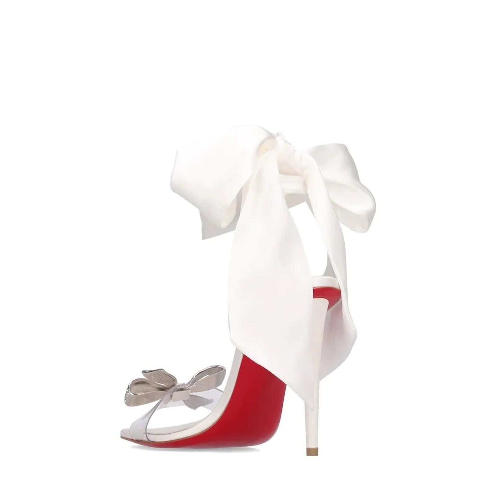 Christian Louboutin Christian Louboutin Astrinodo 100 Ivory PVC Bow Lace Up Size US 7 / IT 37 - 20 Thumbnail
