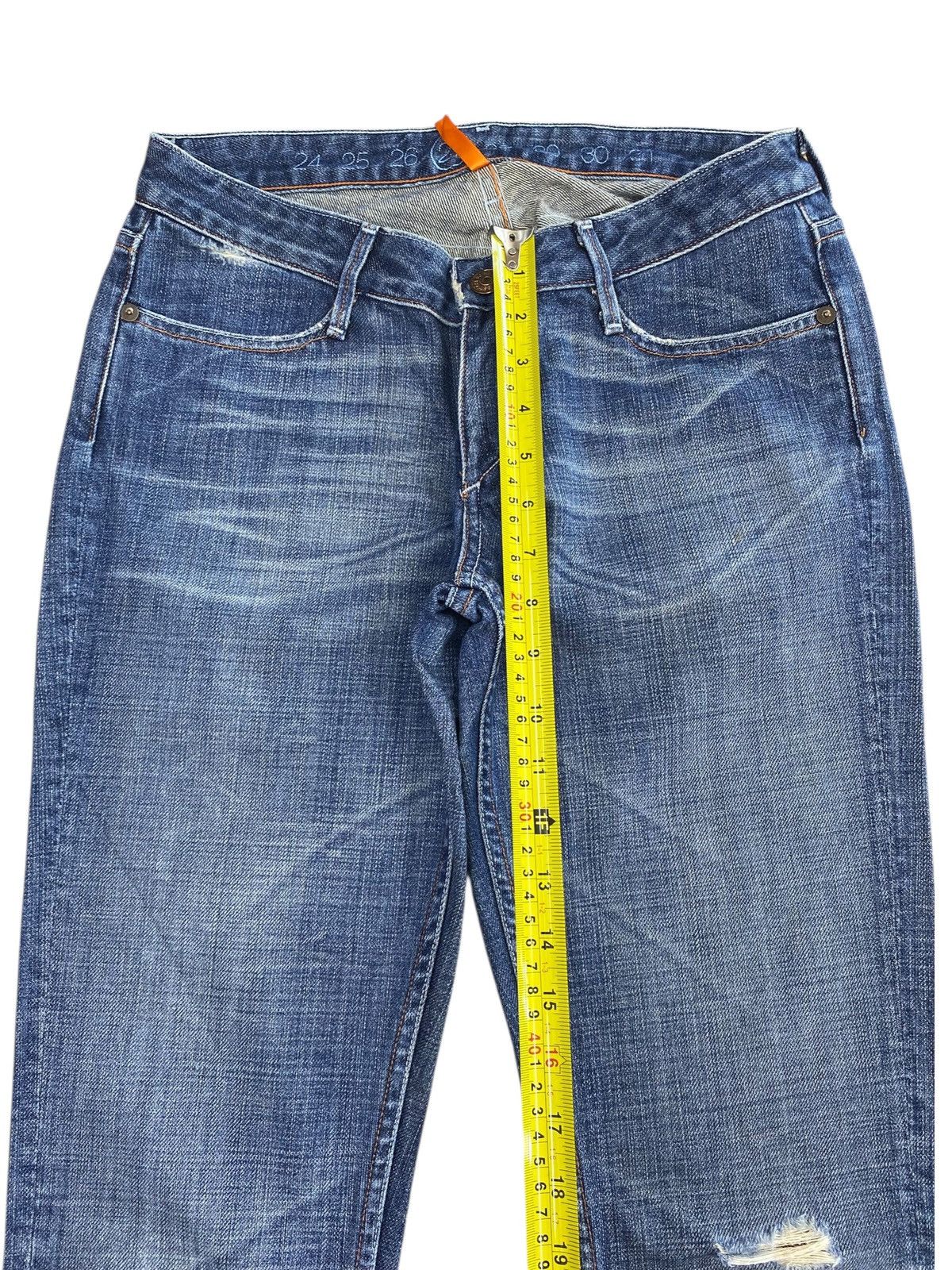 Japanese Brand Japanese Brand Dark Wash Ripped Style Flare Jeans Size US 28 / EU 44 - 6 Thumbnail