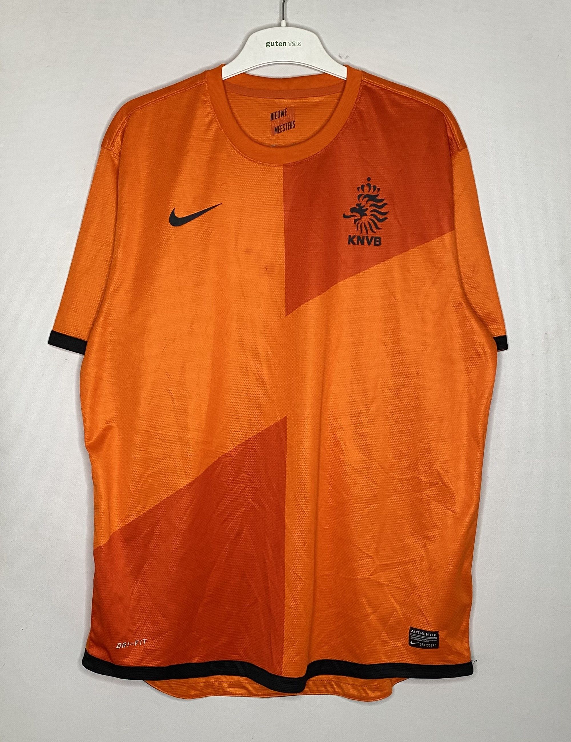 Nike NETHERLANDS TEAM 2012 2014 HOME FOOTBALL SHIRT SOCCER JERSEY Size US XL / EU 56 / 4 - 1 Thumbnail