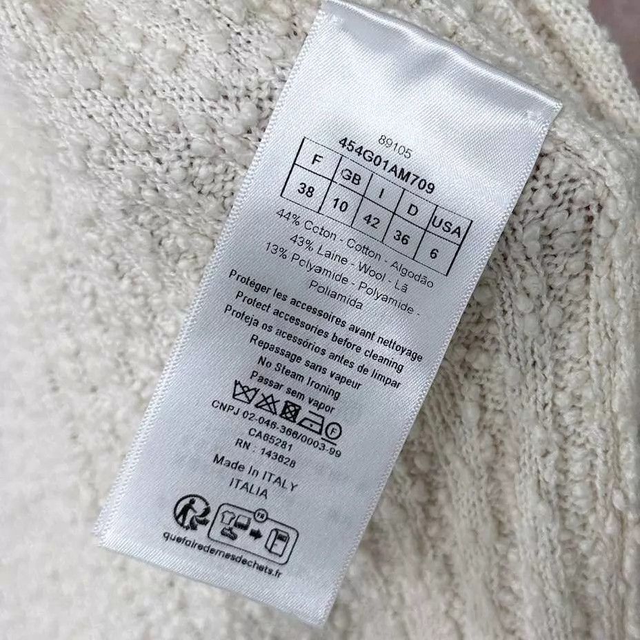Dior Dior Cream Knit Cardigan Dress 38 Size S / US 4 / IT 40 - 4 Thumbnail
