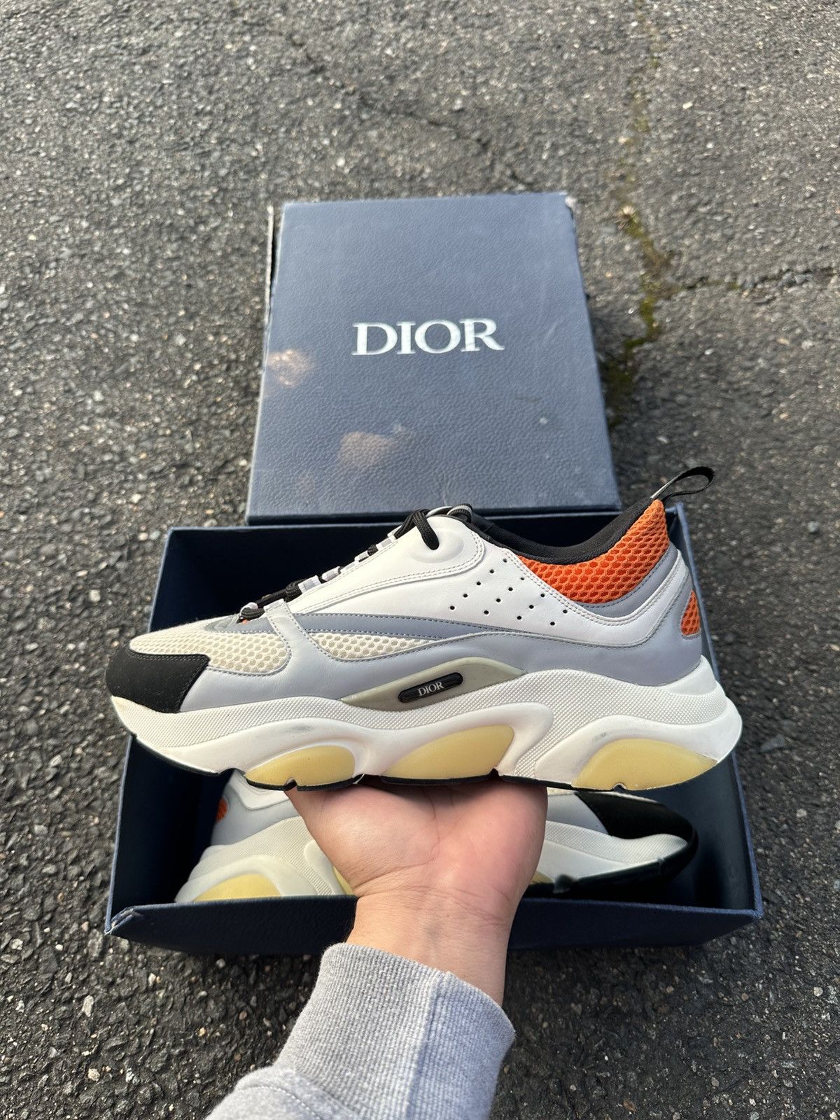 Dior Dior B22 Gray/Orange Size US 12 / EU 45 - 5 Thumbnail