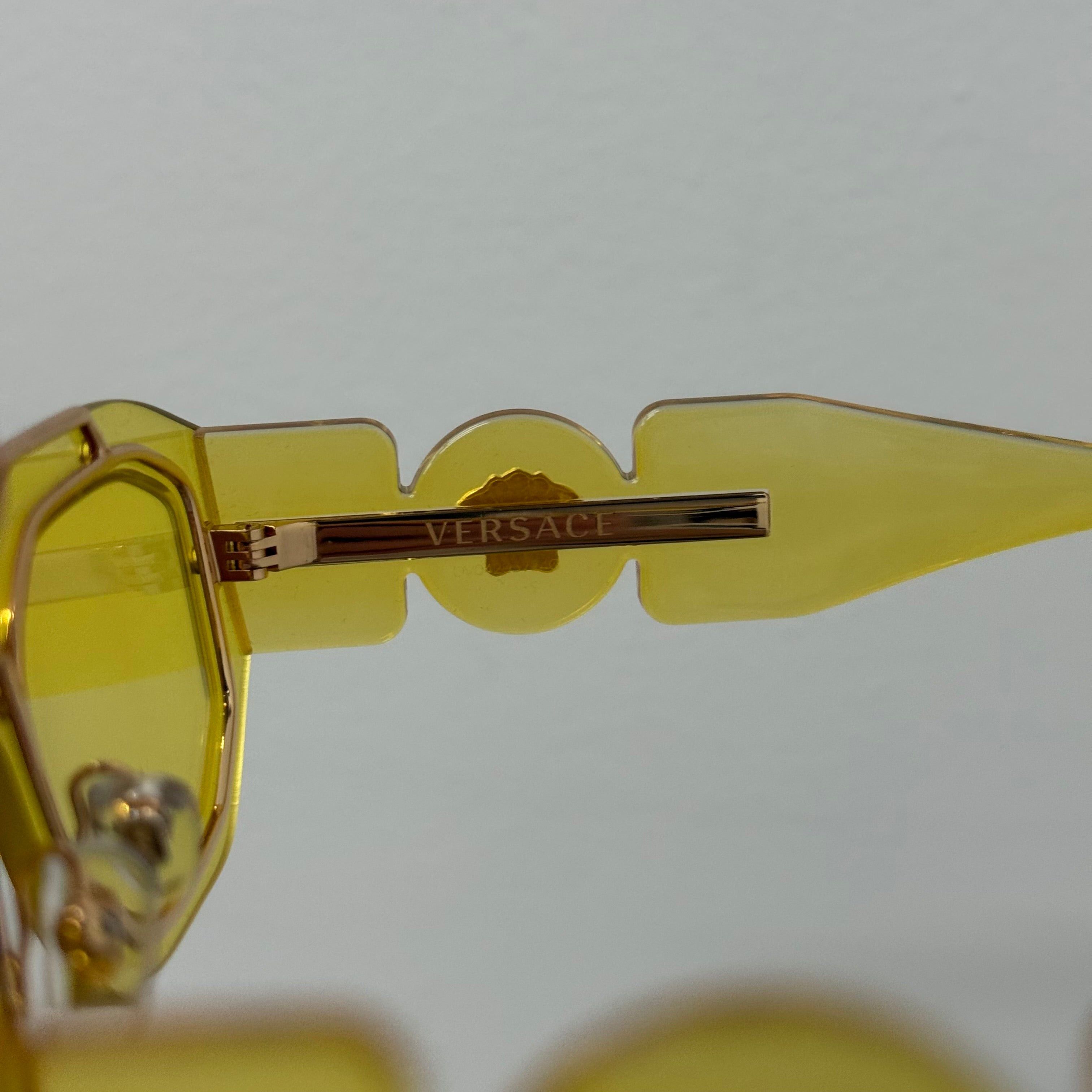 Versace Versace Yellow Medusa Biggie Glasses Size ONE SIZE - 4 Thumbnail