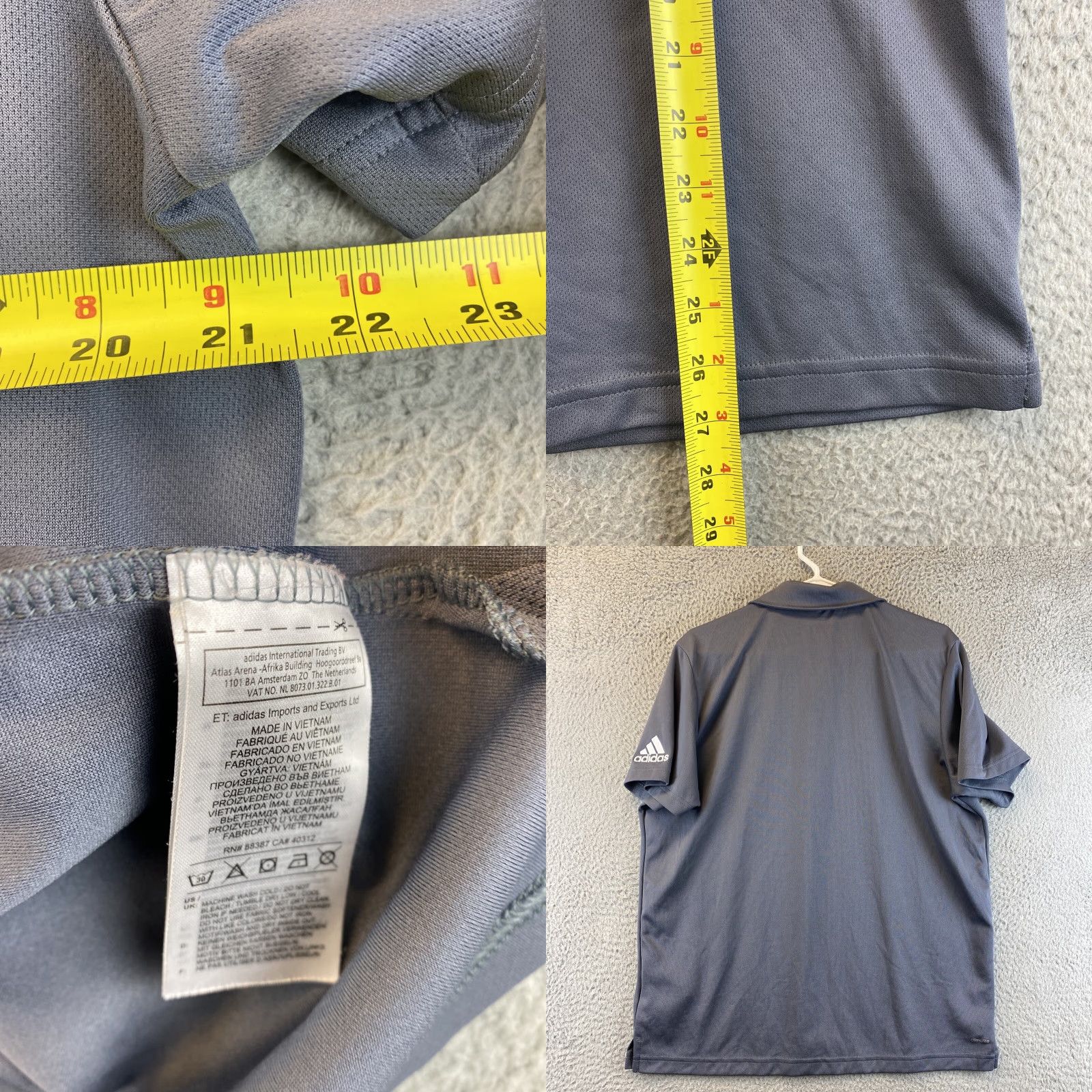 Adidas adidas GOLF Men's Size L Climacool dri fit Polo Sport Shirts Gray 81-70 Size US L / EU 52-54 / 3 - 8 Thumbnail