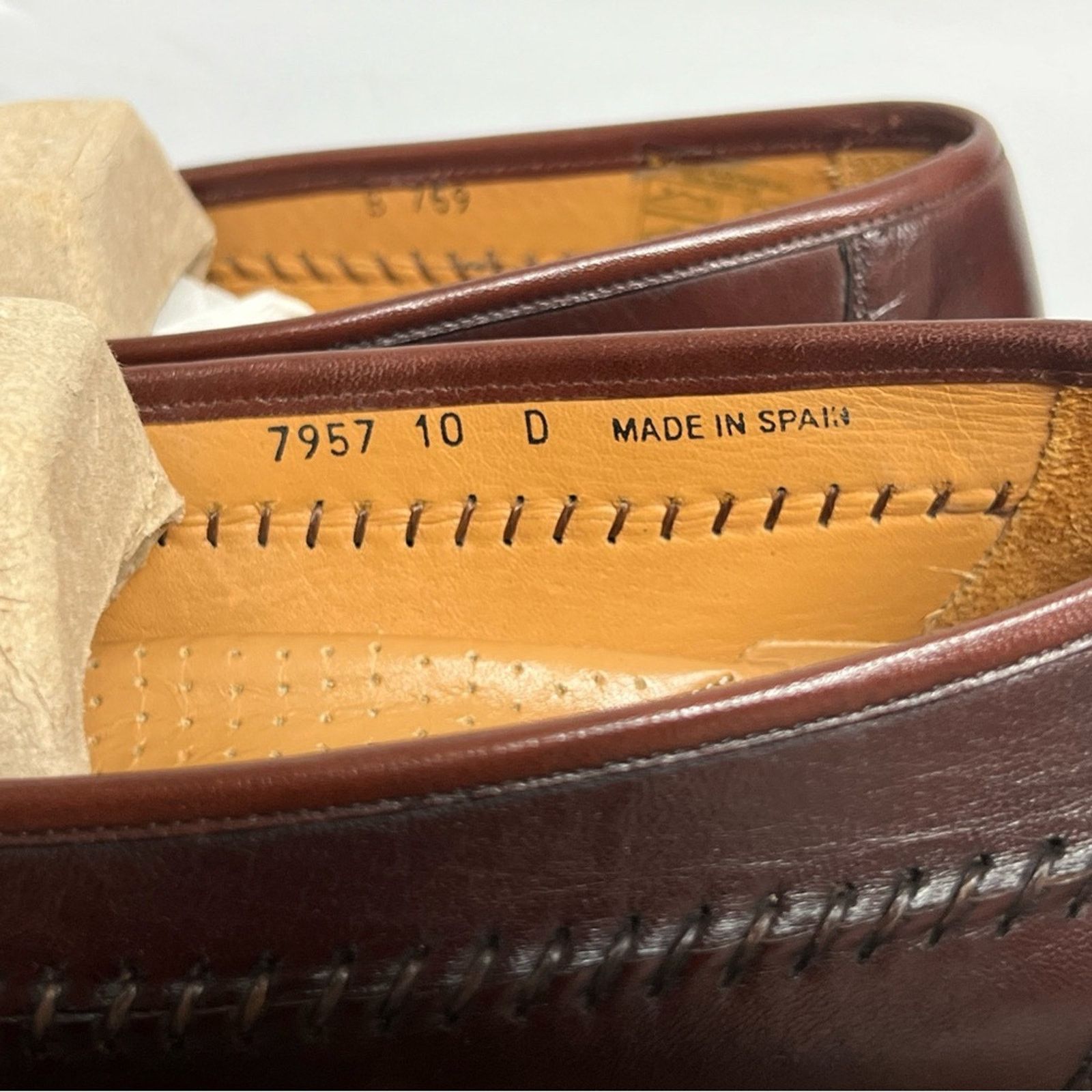 Magnanni Magnanni Leather Stitched Cognac Loafers Shoes Size 10 M Size US 10 / EU 43 - 12 Thumbnail
