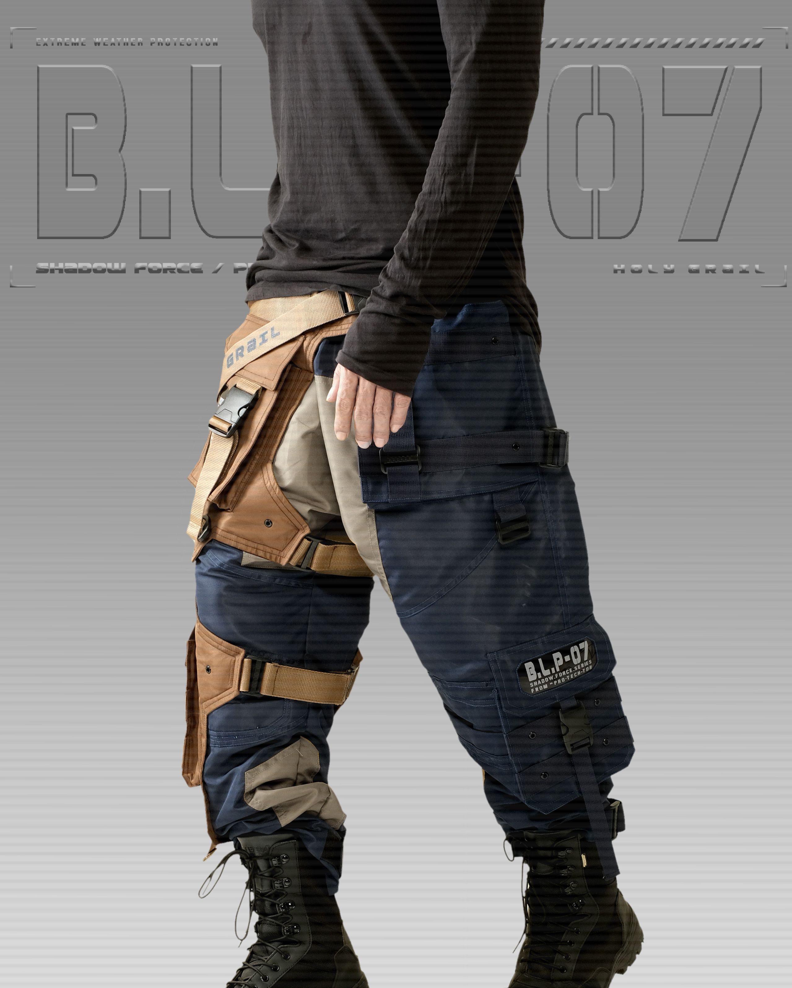 Hi Tec H-G PRO-TECH-TOR "SHADOW FORCE" TECHWEAR CYBERPUNK HOLYGRAIL Size US 34 / EU 50 - 9 Thumbnail