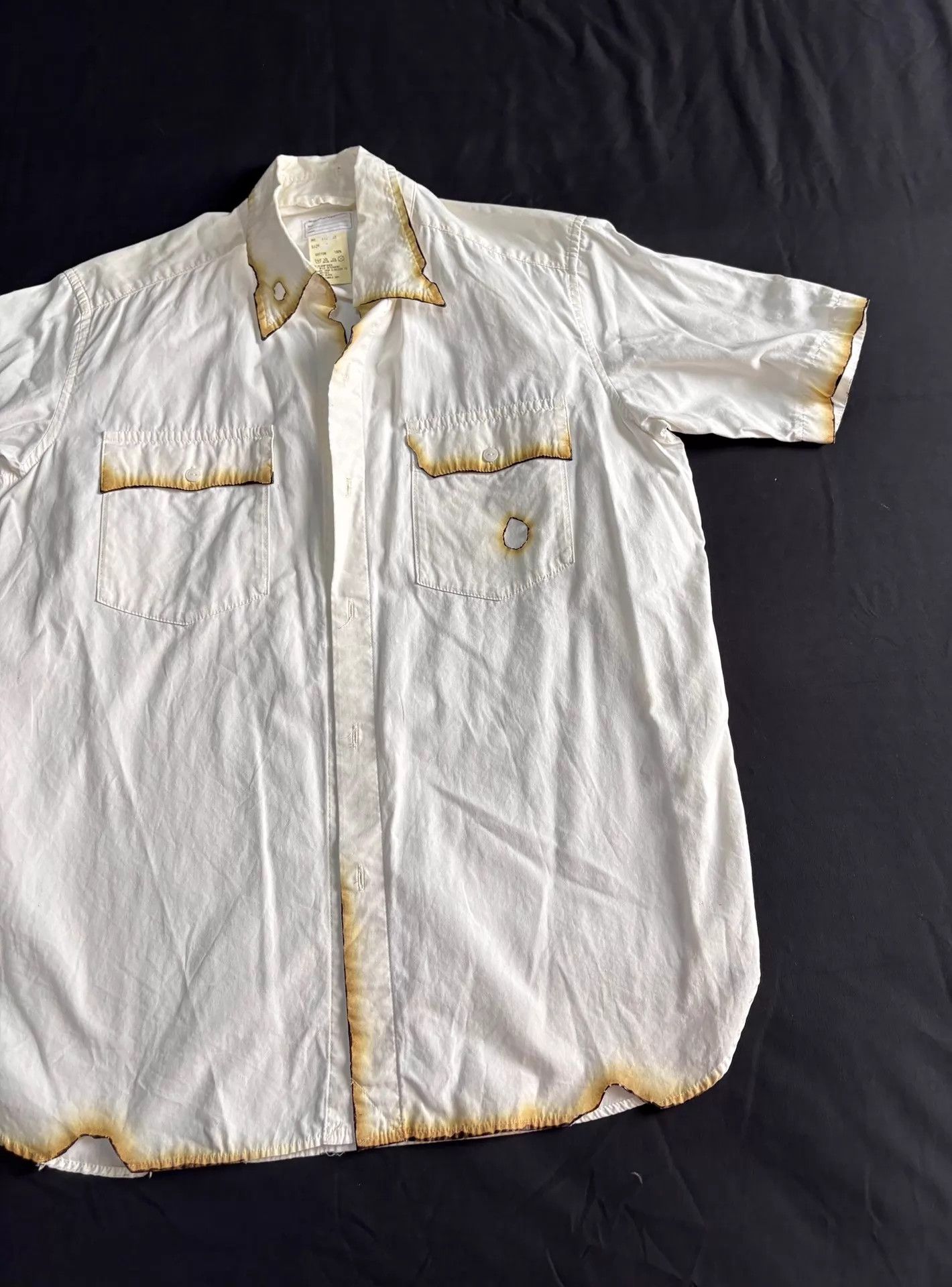 Maison MIHARA YASUHIRO MIHARA YASUHIRO Smoke Burn Distressed Vtg Shirt S Size US S / EU 44-46 / 1 - 3 Thumbnail