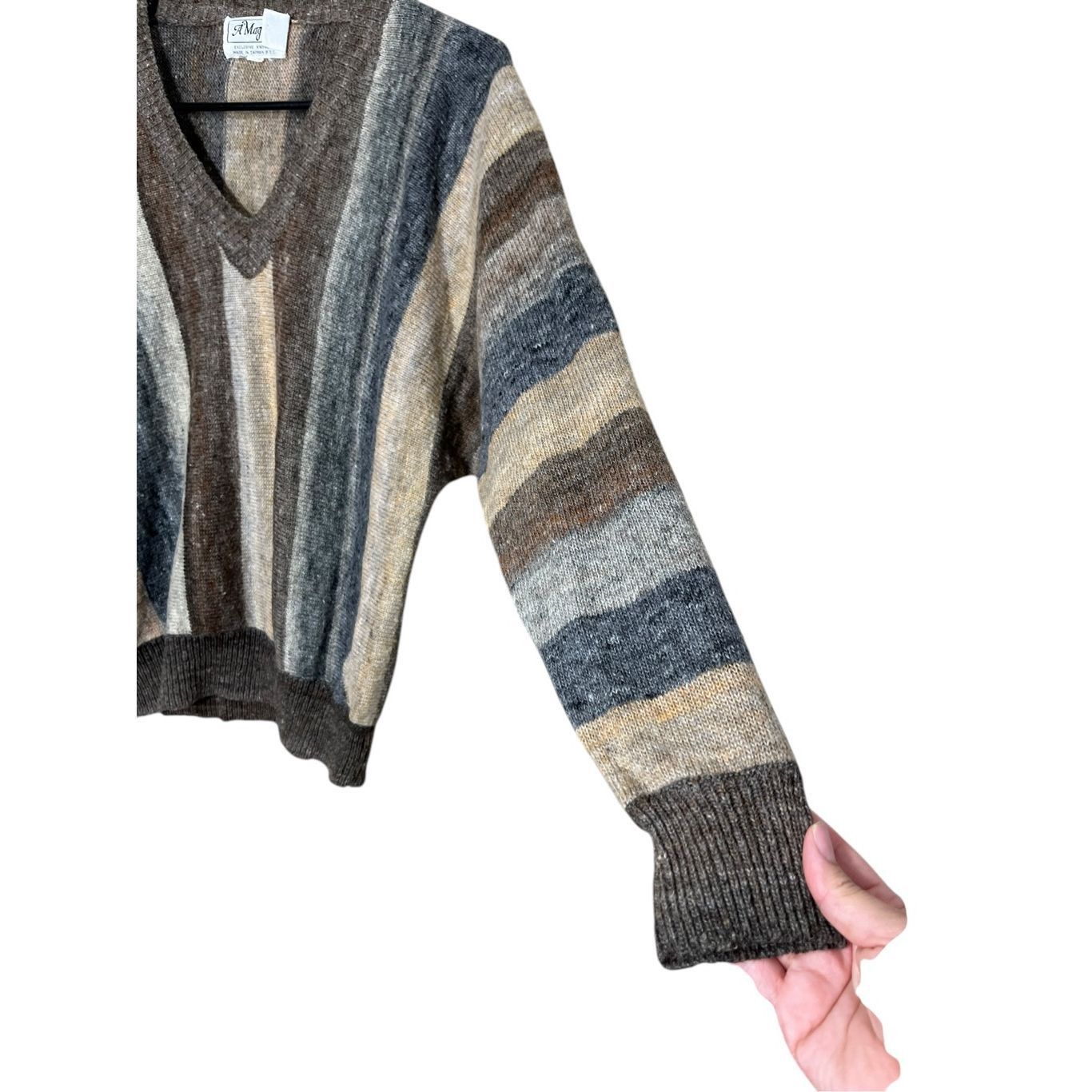 Other Vintage A’ Maglia Wool Blend Brown Earth Tones Sweater Size Size M / US 6-8 / IT 42-44 - 4 Thumbnail