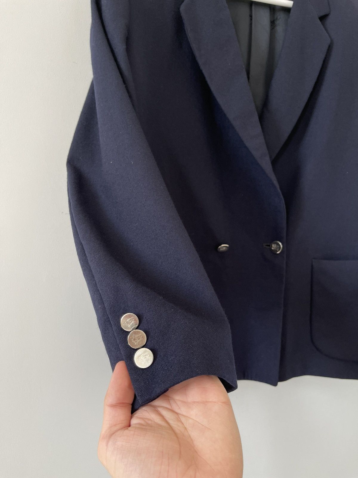 Burberry Vintage BURBERRY'S Double Breasted Wool Blazer Jacket Size L / US 10 / IT 46 - 6 Thumbnail