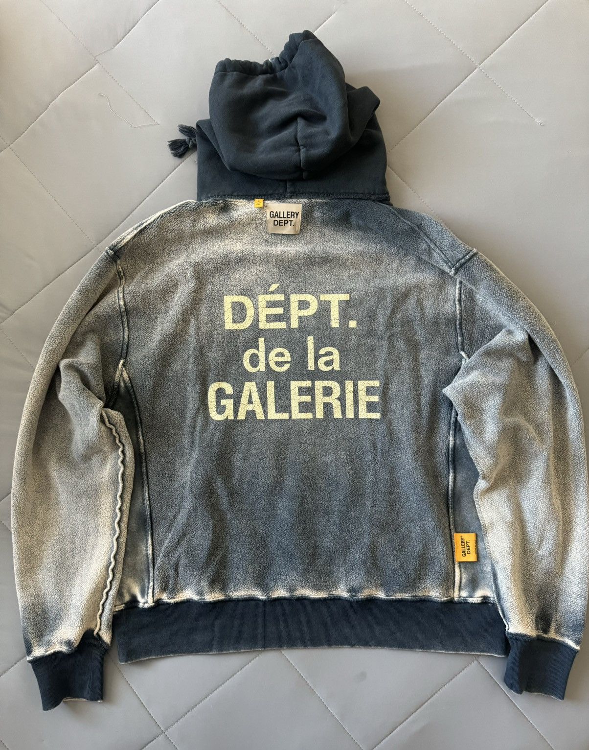 Gallery Dept. Gallery Dept. Reversible French Logo Hoodie Faded Navy Blue Size US L / EU 52-54 / 3 - 2 Thumbnail