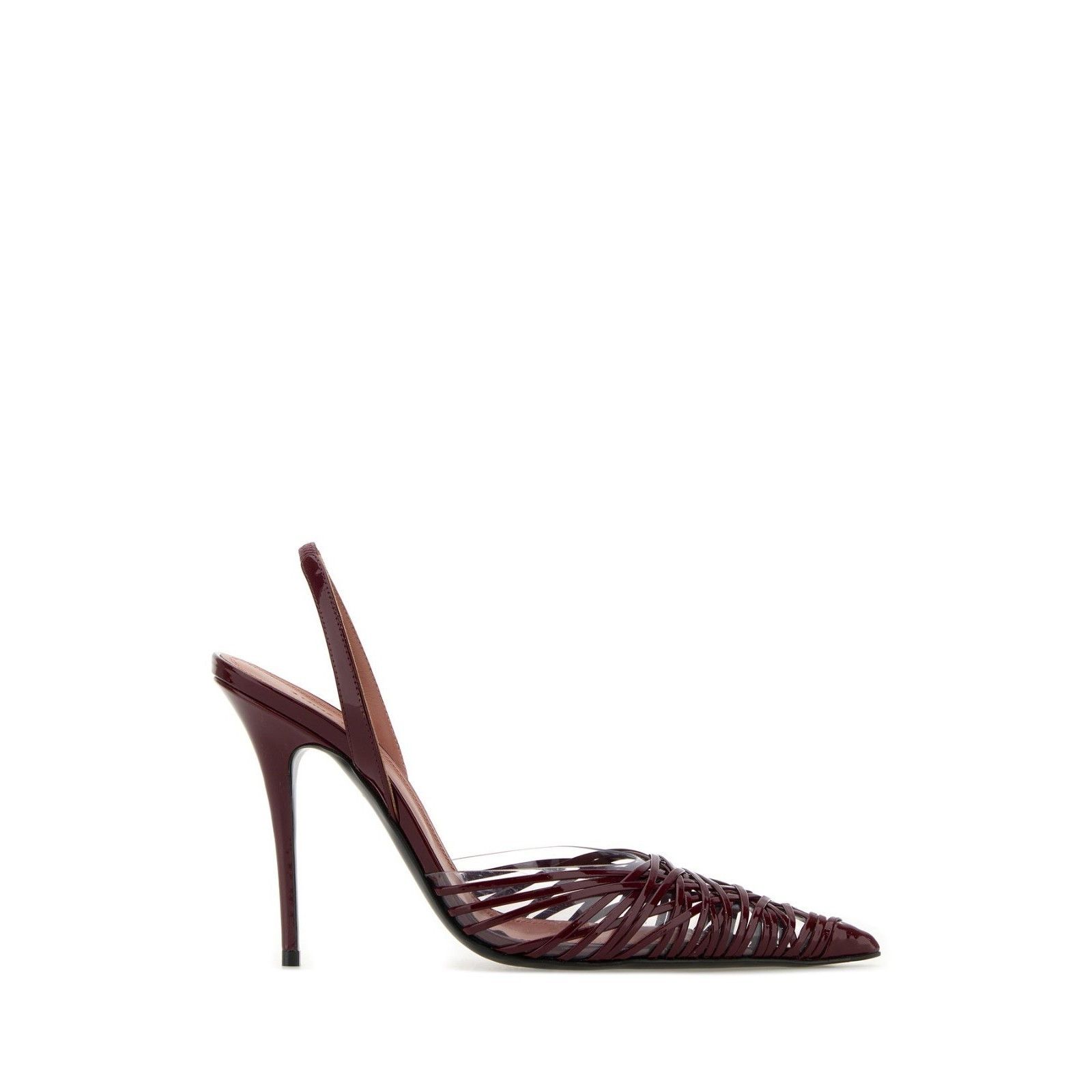 AMINA MUADDI Lori 90 Red Slingback Pumps New & Authentic (Wo