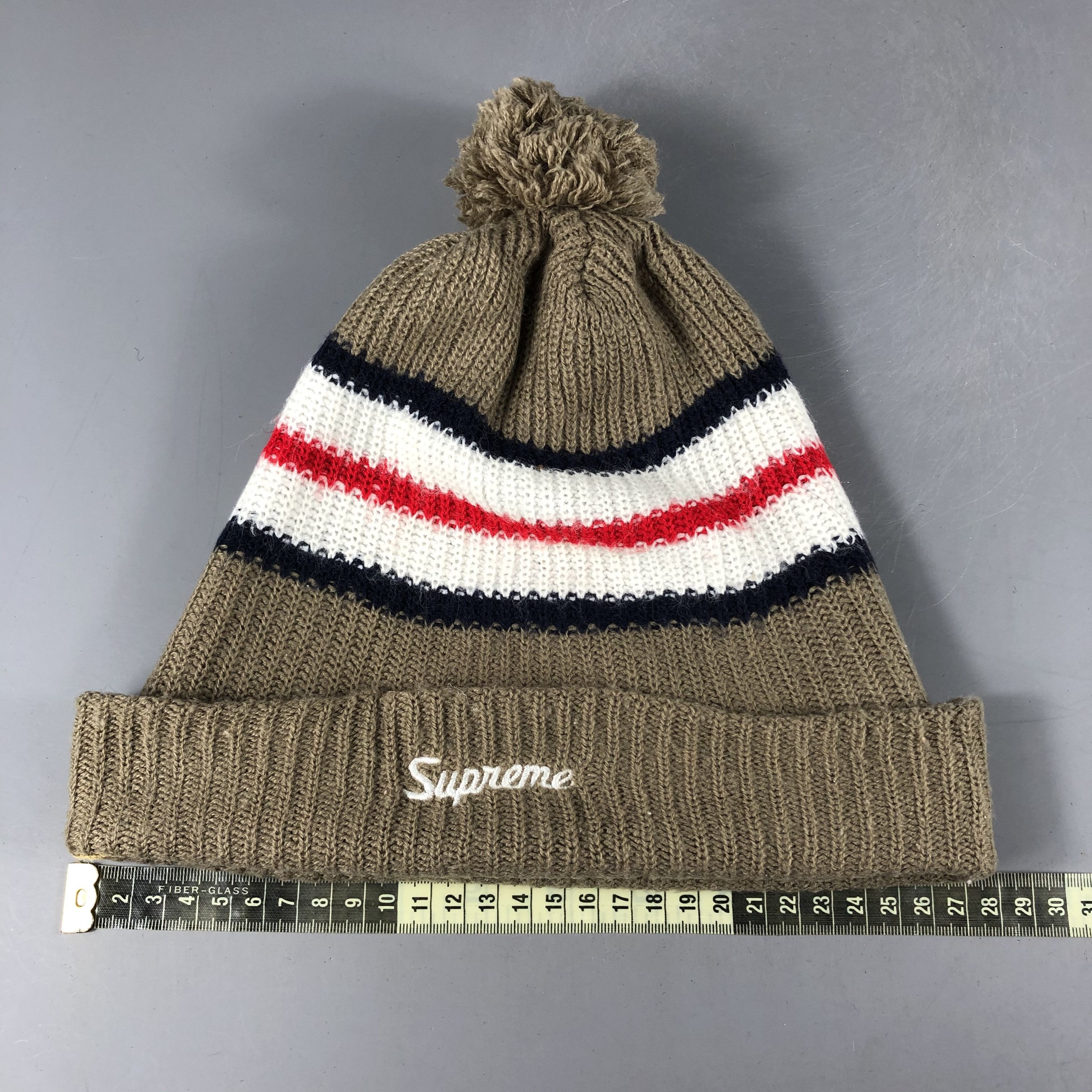 Supreme × Vintage Supreme Stripe Beanie Snow Hat Snow Cap -D1256 Size ONE SIZE - 3 Thumbnail