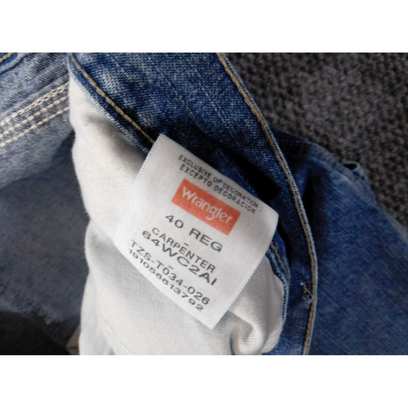 Wrangler Wrangler Jeans Shorts Mens 40 Y2K Baggy Loose Denim Workwear Blue Cotton 9in Inseam Flat Front Zip Logo Regular Classic Size US 40 / EU 56 - 3 Thumbnail