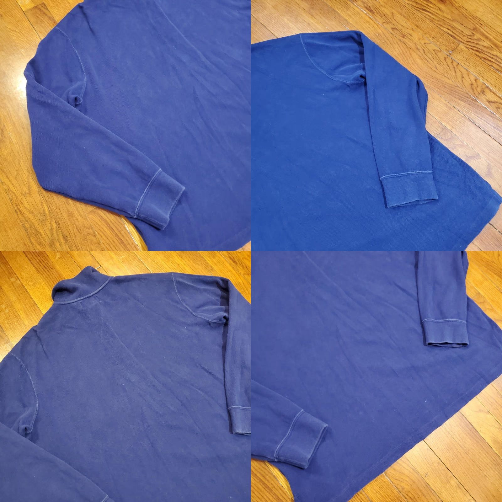 Polo Ralph Lauren Polo by Ralph Lauren Sweatshirt XL Blue 1/4 Zip Mock Neck Long Sleeve Embroidered Pony Riders Cotton Mens Size US XL / EU 56 / 4 - 9 Thumbnail