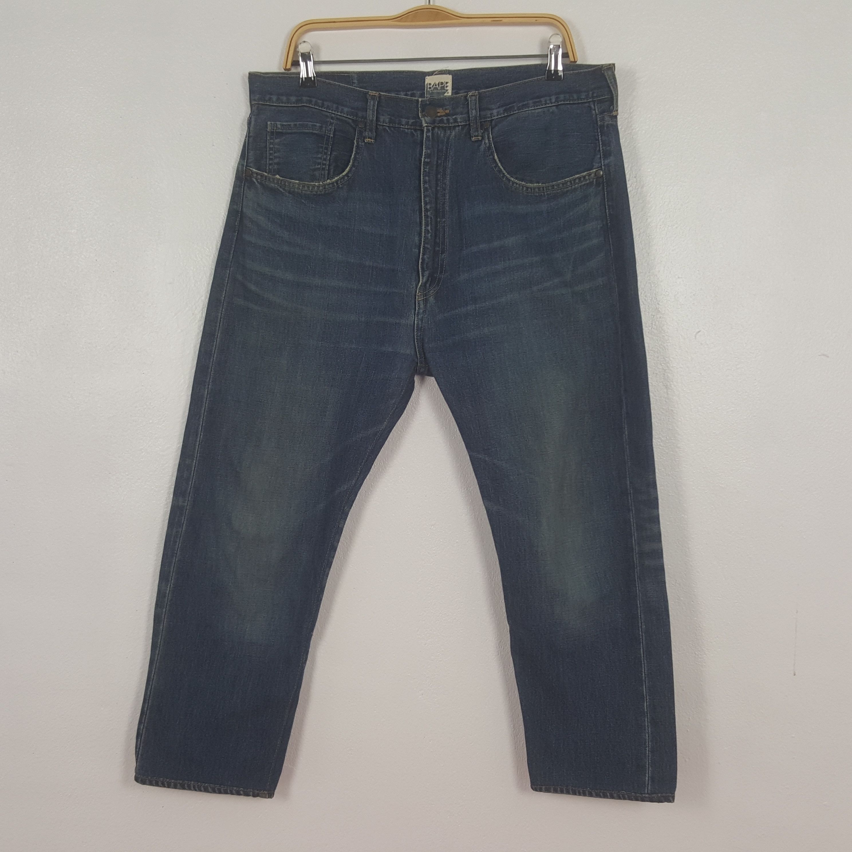 Bape Vintage A Bathing Ape Denim Jeans Size US 36 / EU 52 - 1 Thumbnail