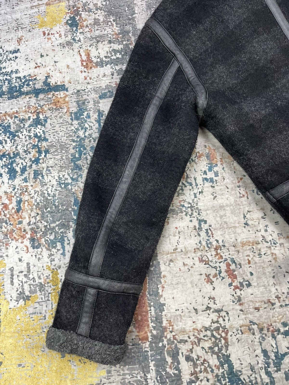 Diesel Black Gold Diesel Type N.78 Wool Faux Fur Striped Bomber Jackets Size US S / EU 44-46 / 1 - 6 Thumbnail