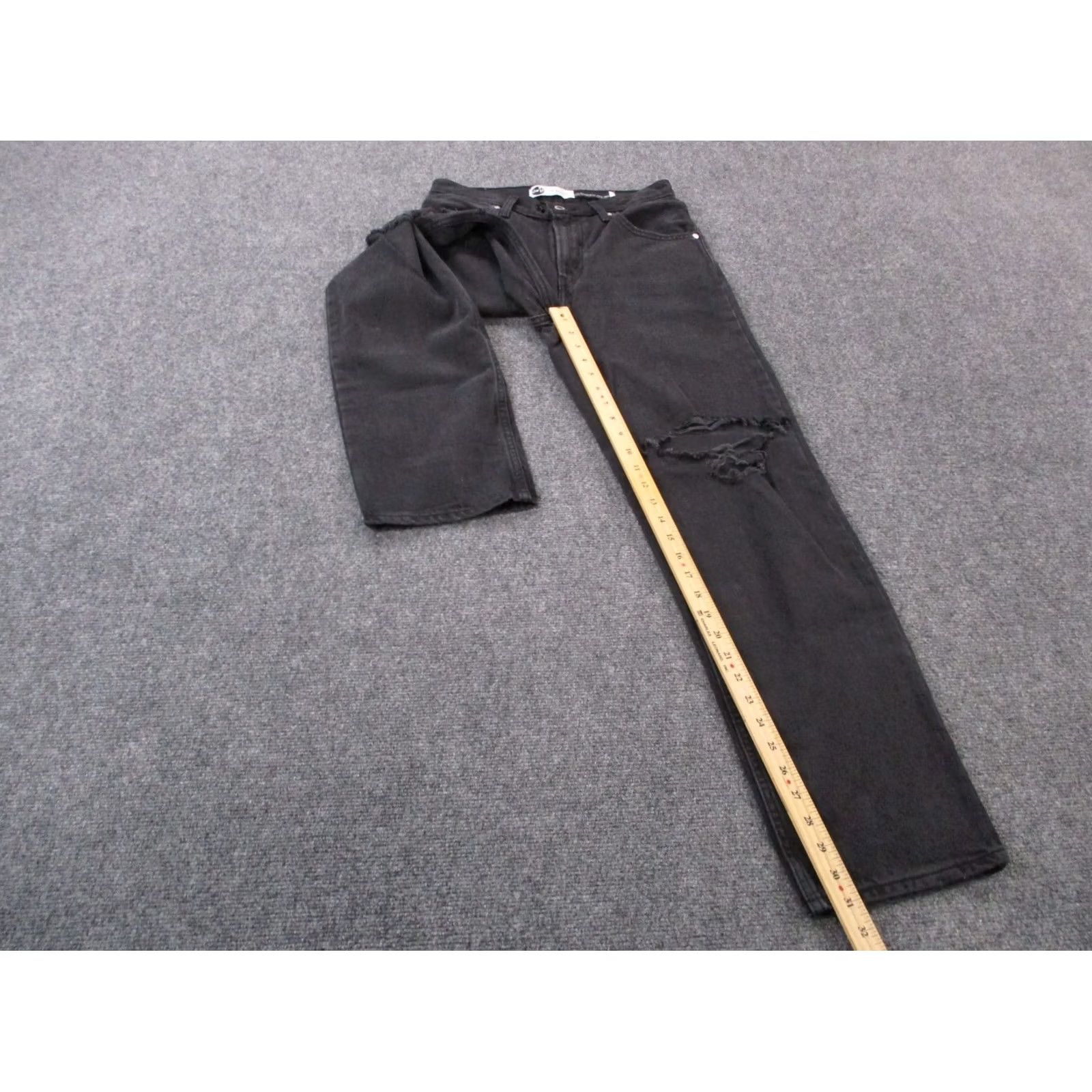 Levi's Levis Jeans Womens 26 Black Distressed Silver Tab 94 Baggy Wide Leg Y2K Skater Jeans Women Straight 505 Vintage Regular Black Womens Size 30" / US 8 / IT 44 - 5 Thumbnail