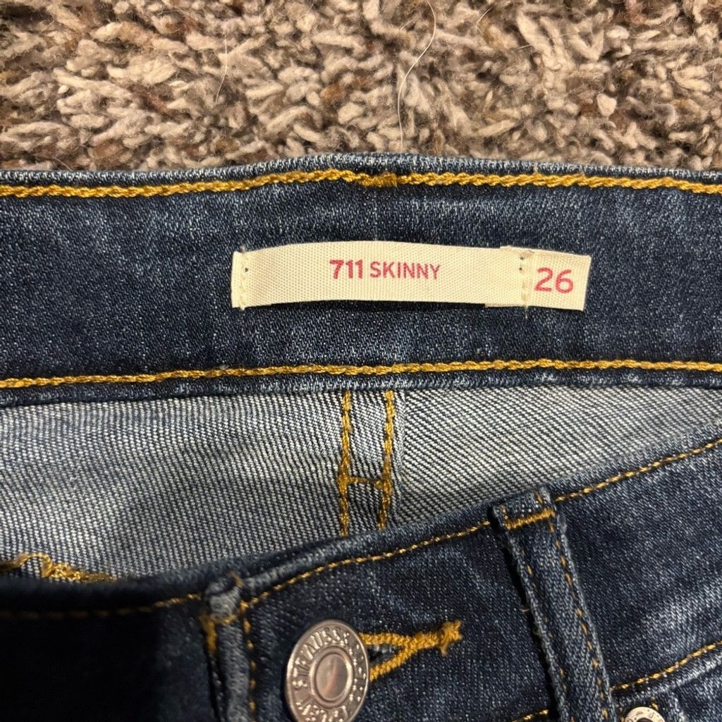 Levi's Levi's Blue Denim 711 Skinny Jeans Size 26" / US 2 / IT 38 - 5 Thumbnail