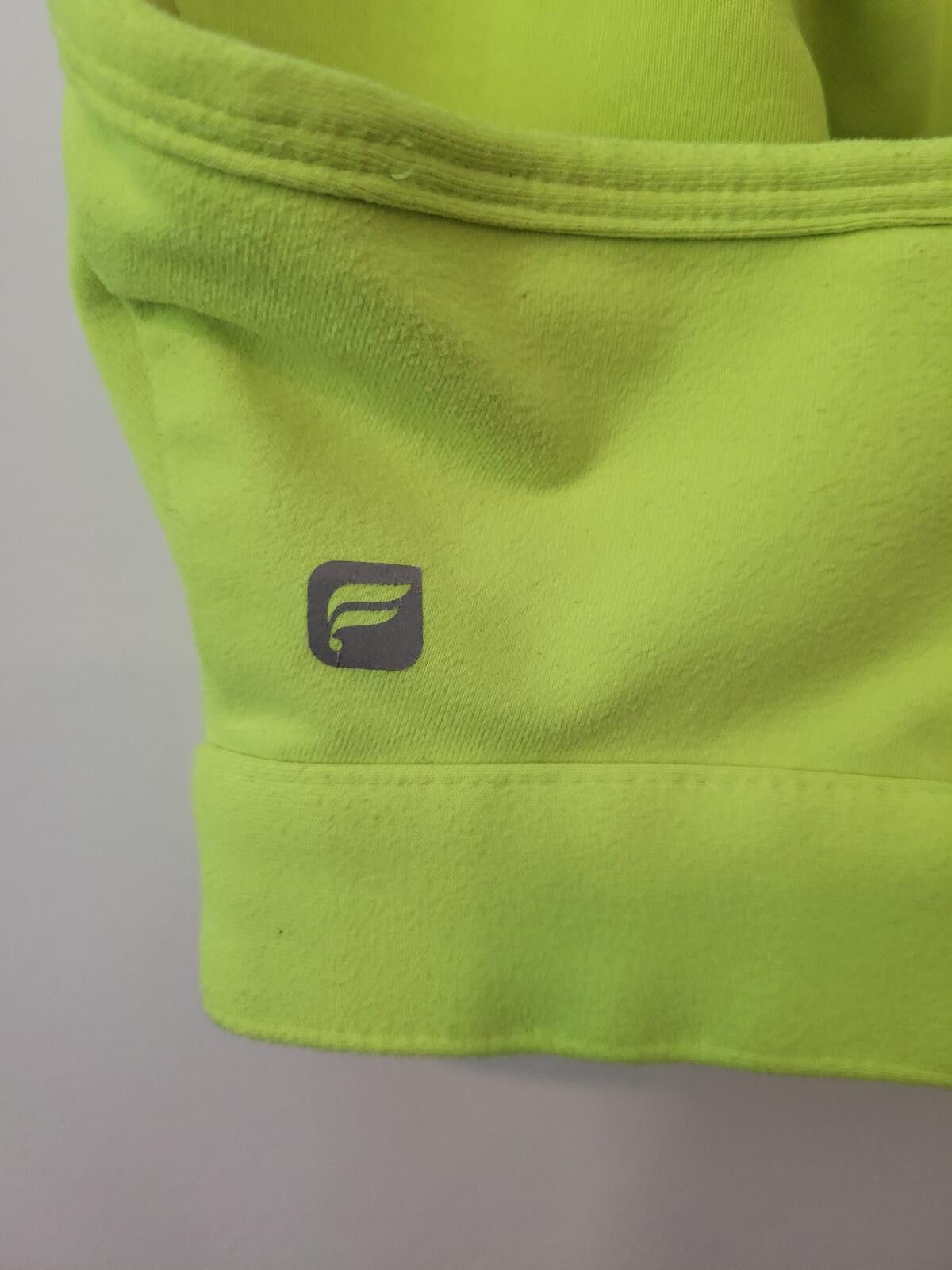 Fila Fila Neon Yellow Sports Bra with Racerback and Hook Closure Size ONE SIZE - 3 Thumbnail