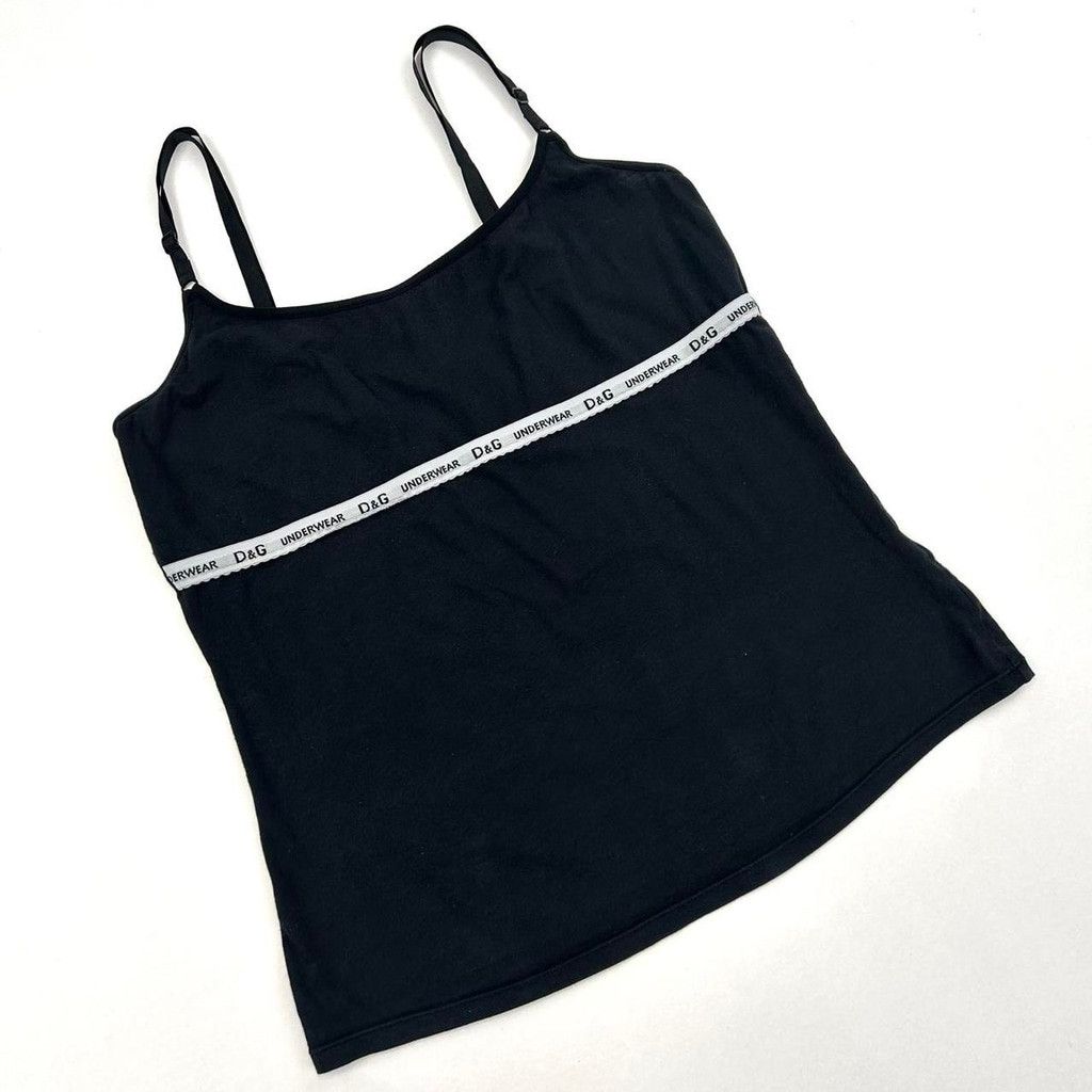 Dolce & Gabbana y2k D&G black tank top with white elastic logo Size L / US 10 / IT 46 - 6 Thumbnail