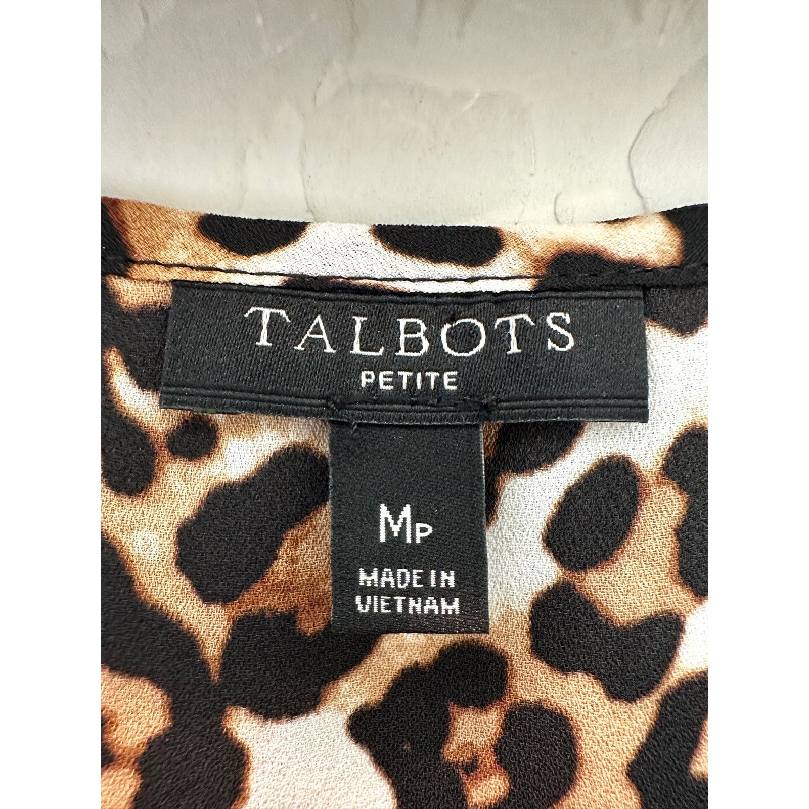 Other TALBOTS | Petite Animal Print Silky Ruched Short Sleeve Top Size M / US 6-8 / IT 42-44 - 5 Thumbnail