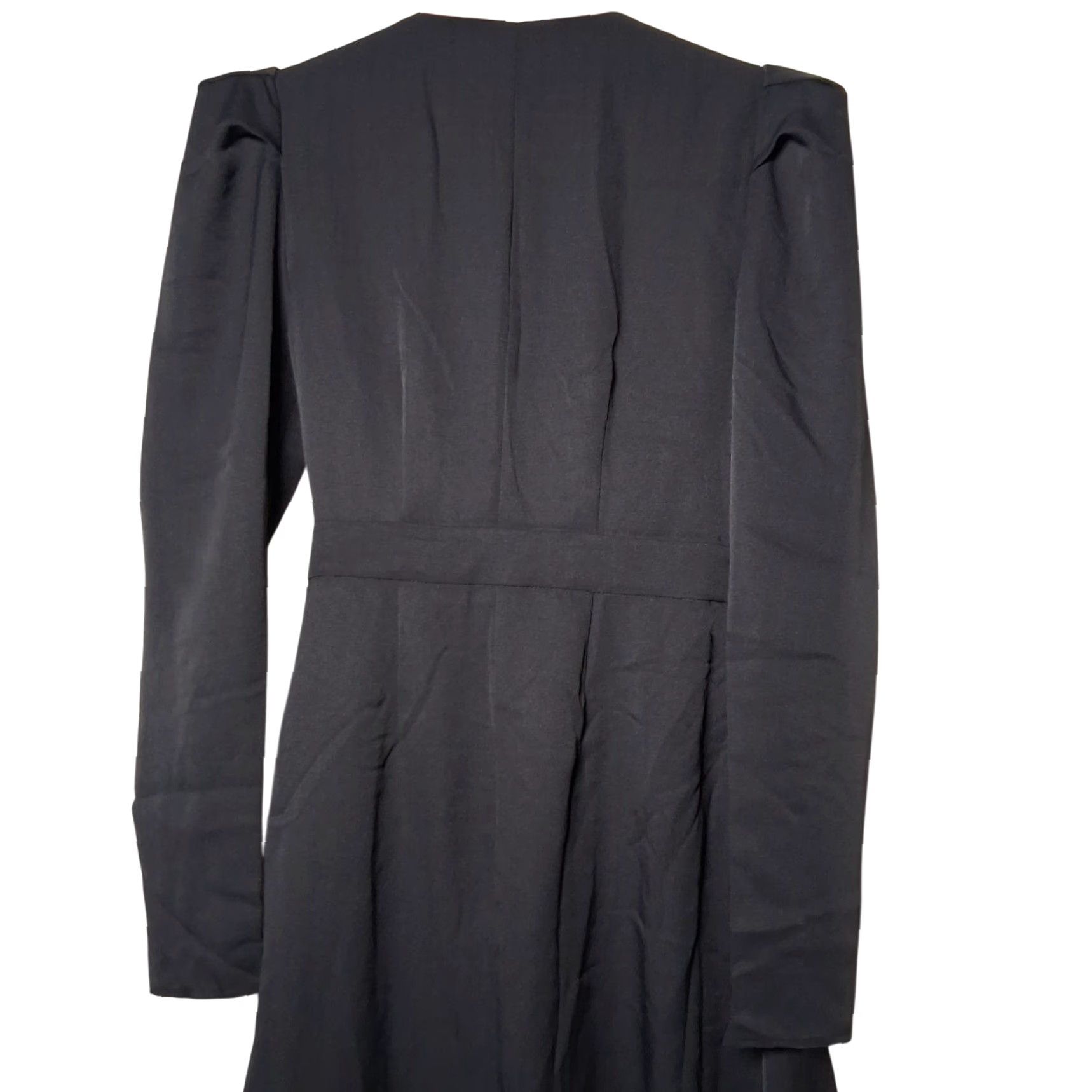 Express VINTAGE Express Dress XS Faux Wrap Black Long Sleeve Size XS / US 0-2 / IT 36-38 - 4 Thumbnail