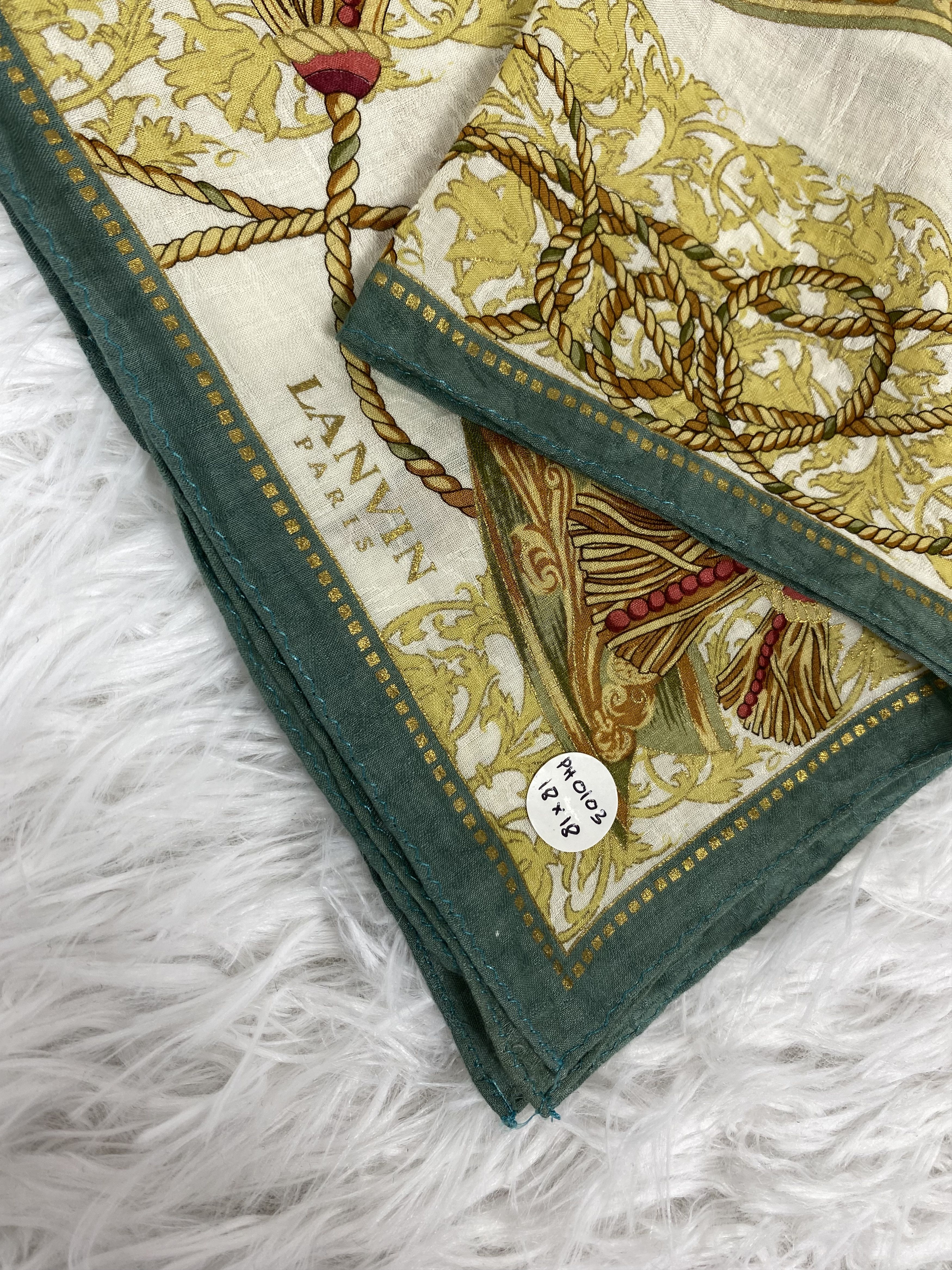 Lanvin Vintage Lanvin Handkerchief PH0103 Size ONE SIZE - 2 Thumbnail