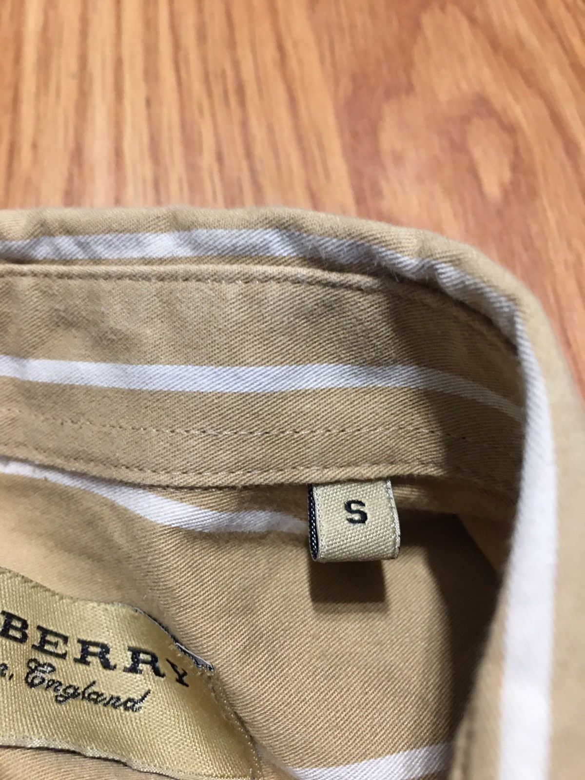 Burberry Burberry London Light Brown Striped Mens Shirt Size S Size US S / EU 44-46 / 1 - 7 Thumbnail