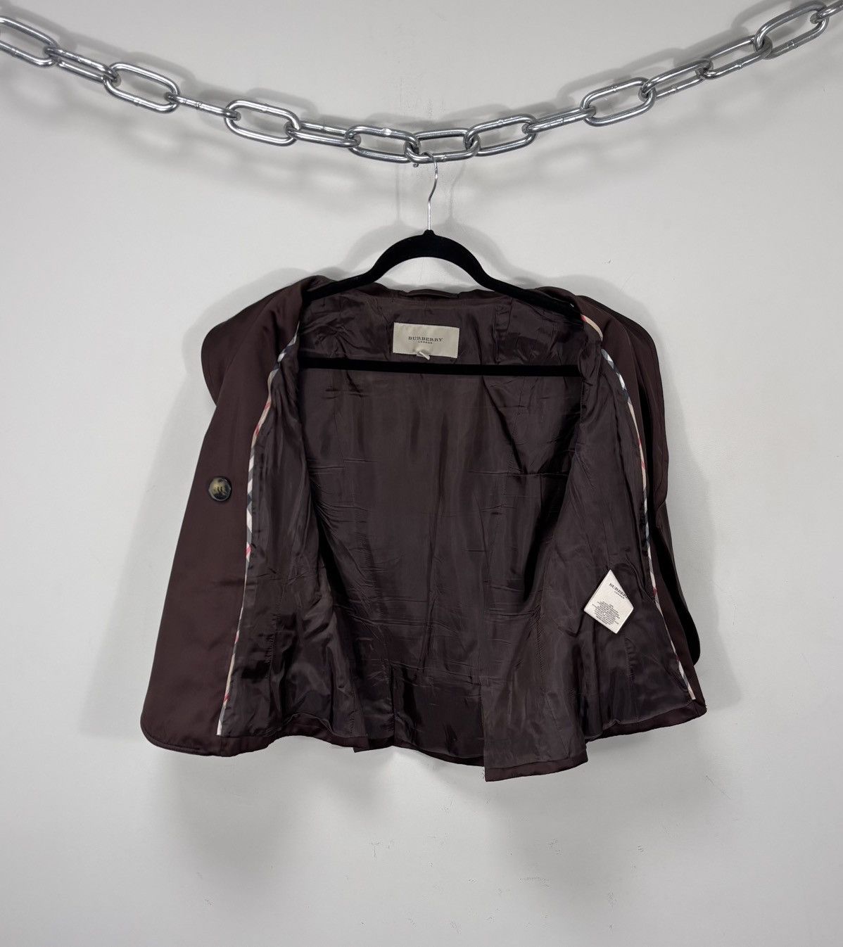 Burberry Burberry London Women’s Brown Double Breasted Blazer Jacket Size L / US 10 / IT 46 - 3 Thumbnail