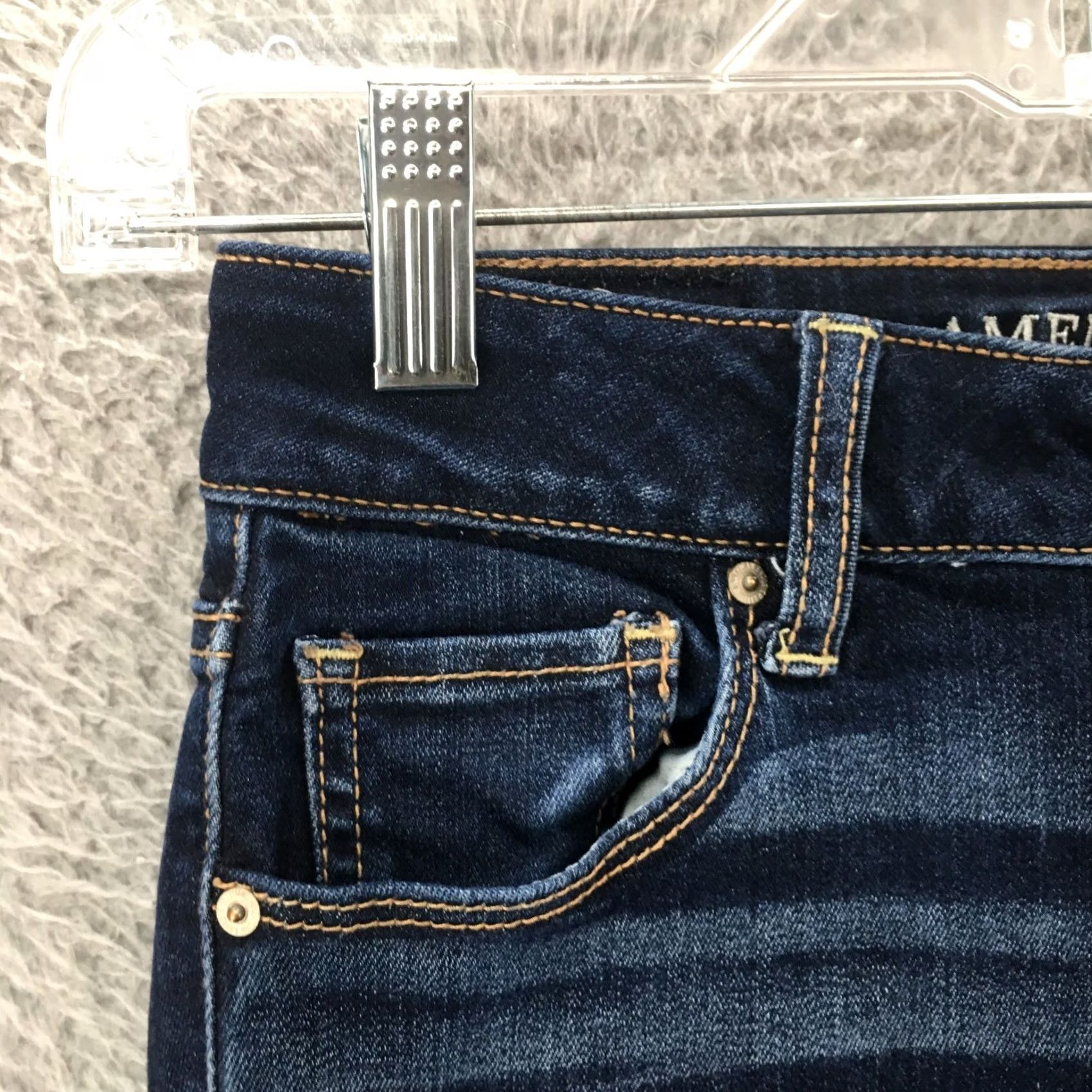 American Eagle Outfitters American Eagle Outfitters Super Stretch Skinny Jeans Womens 0 Blue Denim Zip Fly Size 25" / US 0 / IT 36 - 3 Thumbnail