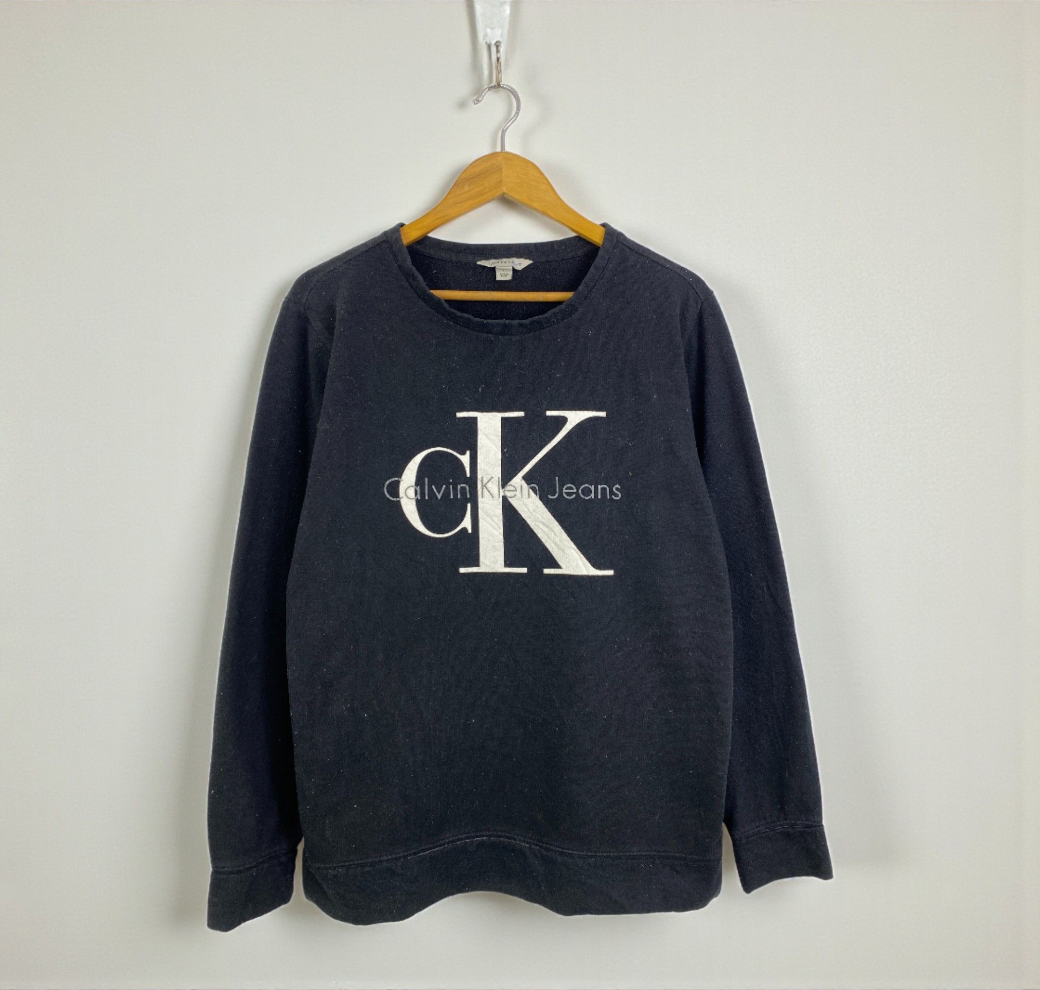 Calvin Klein Vintage Calvin Klein Jeans Wording Sweatshirt SH0323 Size US S / EU 44-46 / 1 - 1 Thumbnail