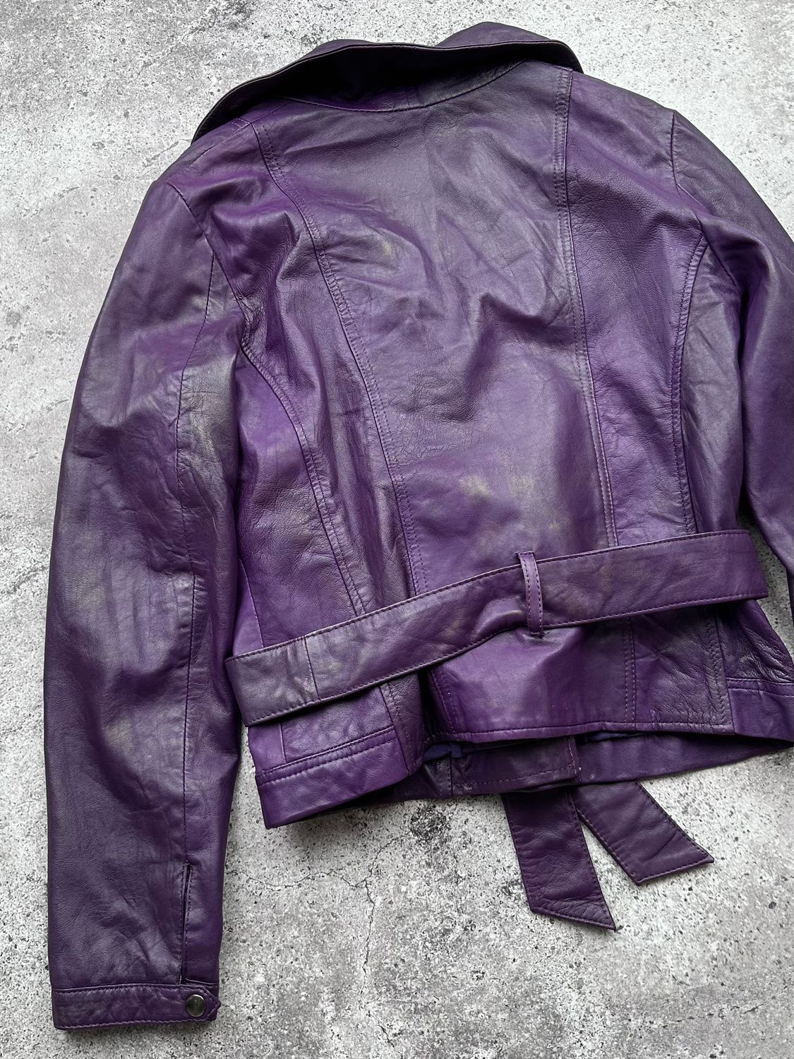 Vintage Vintage Faded Leather Jacket C114(V613)E8 Size XS / US 0-2 / IT 36-38 - 7 Thumbnail